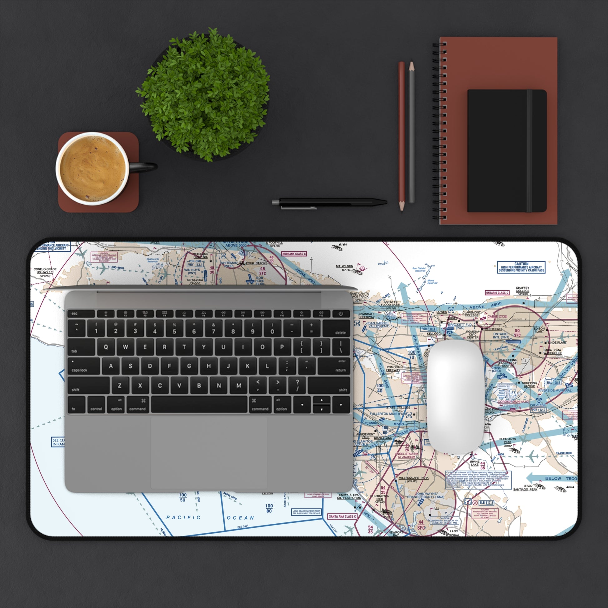 LAX Flyway Chart desk mat