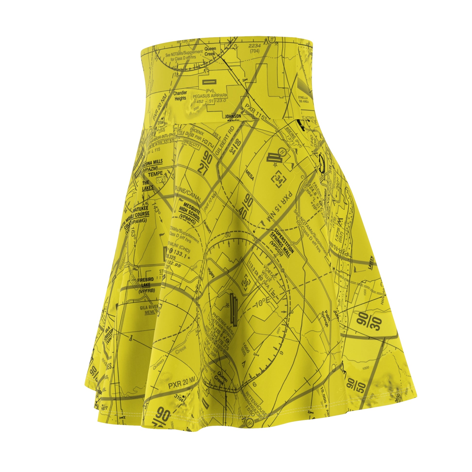 Phoenix TAC Chart skater skirt (yellow)