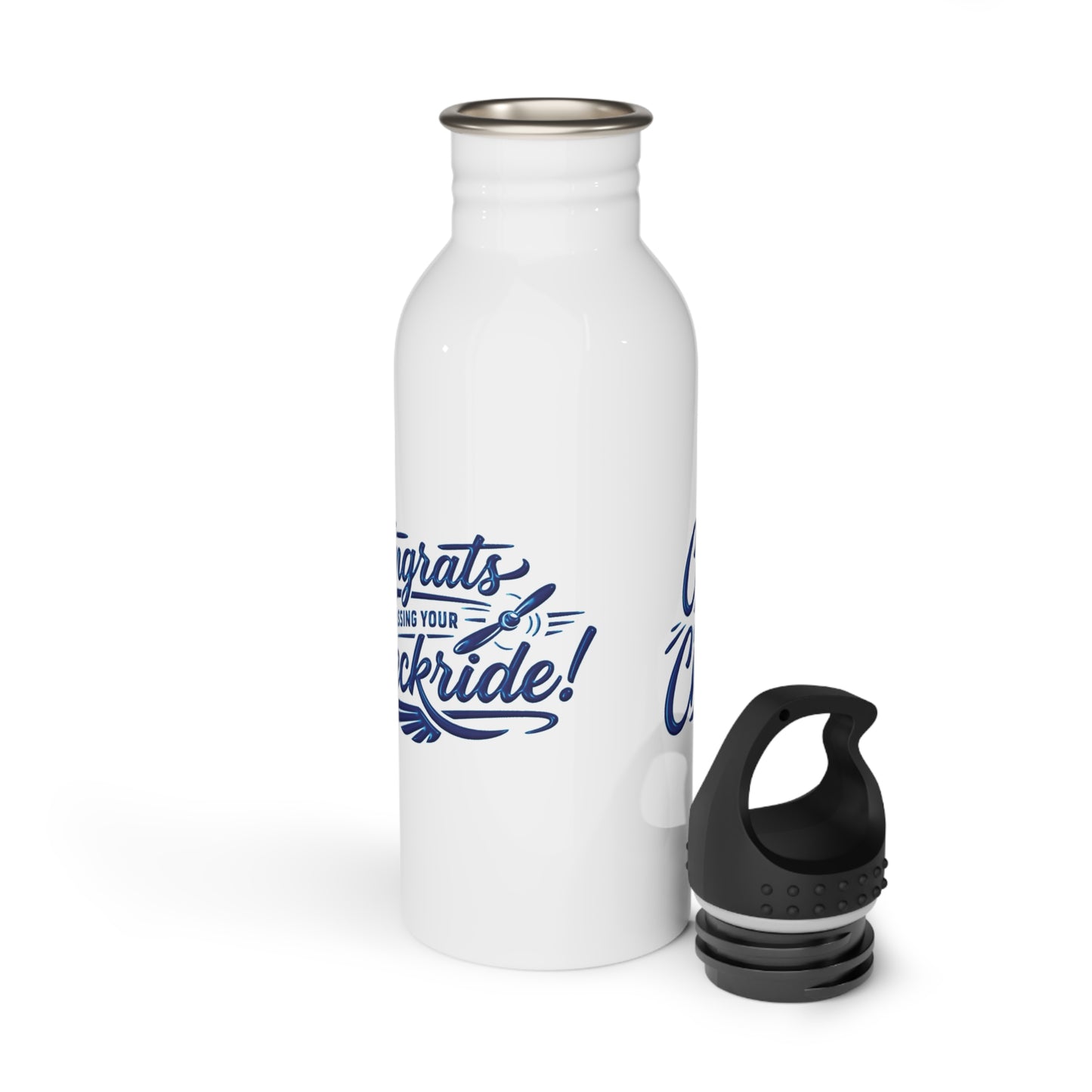 Congrats on passing your checkride! 20 oz. stainless steel water bottle (v4. blue)