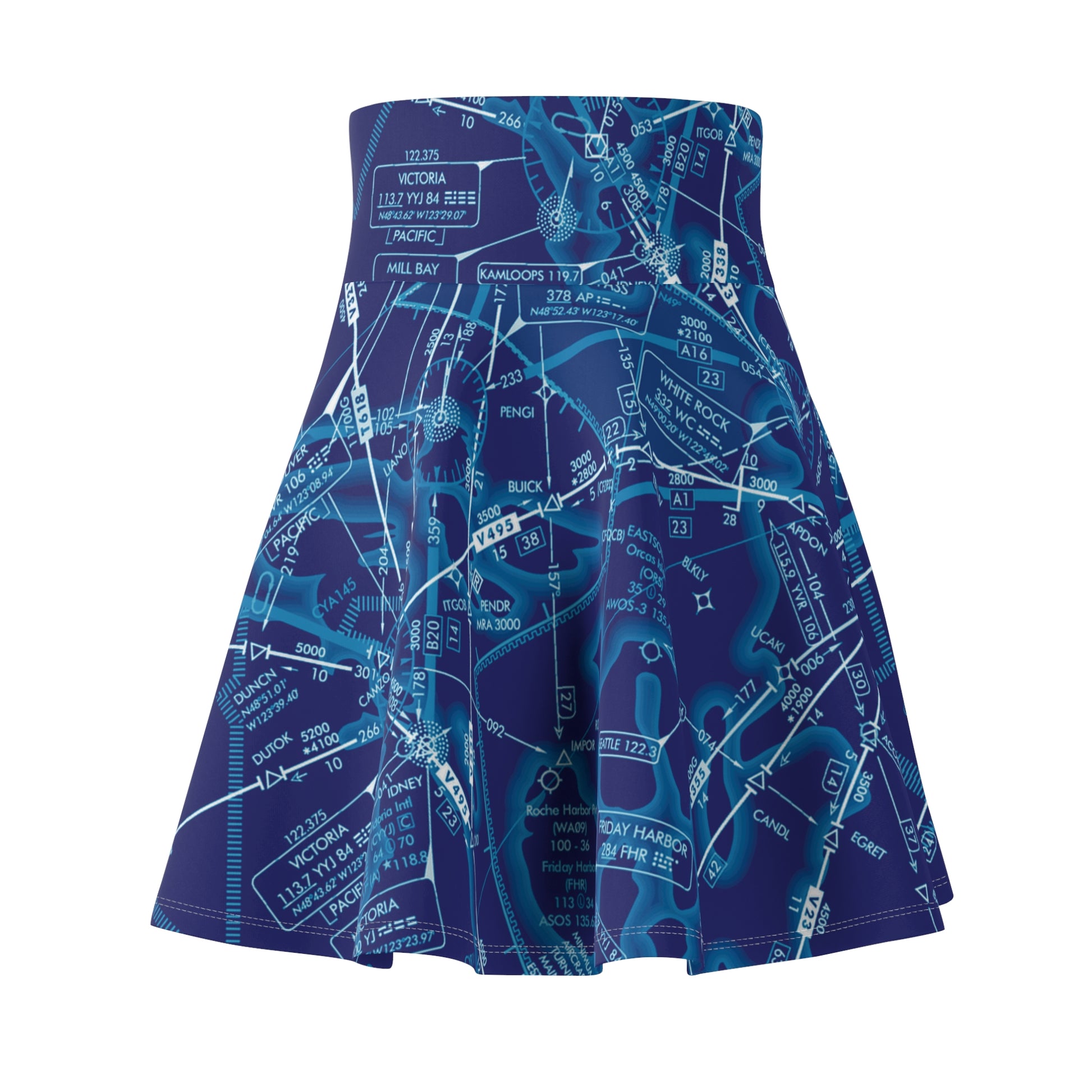 Enroute Low Altitude (ELUS1) Chart skater skirt (blue)