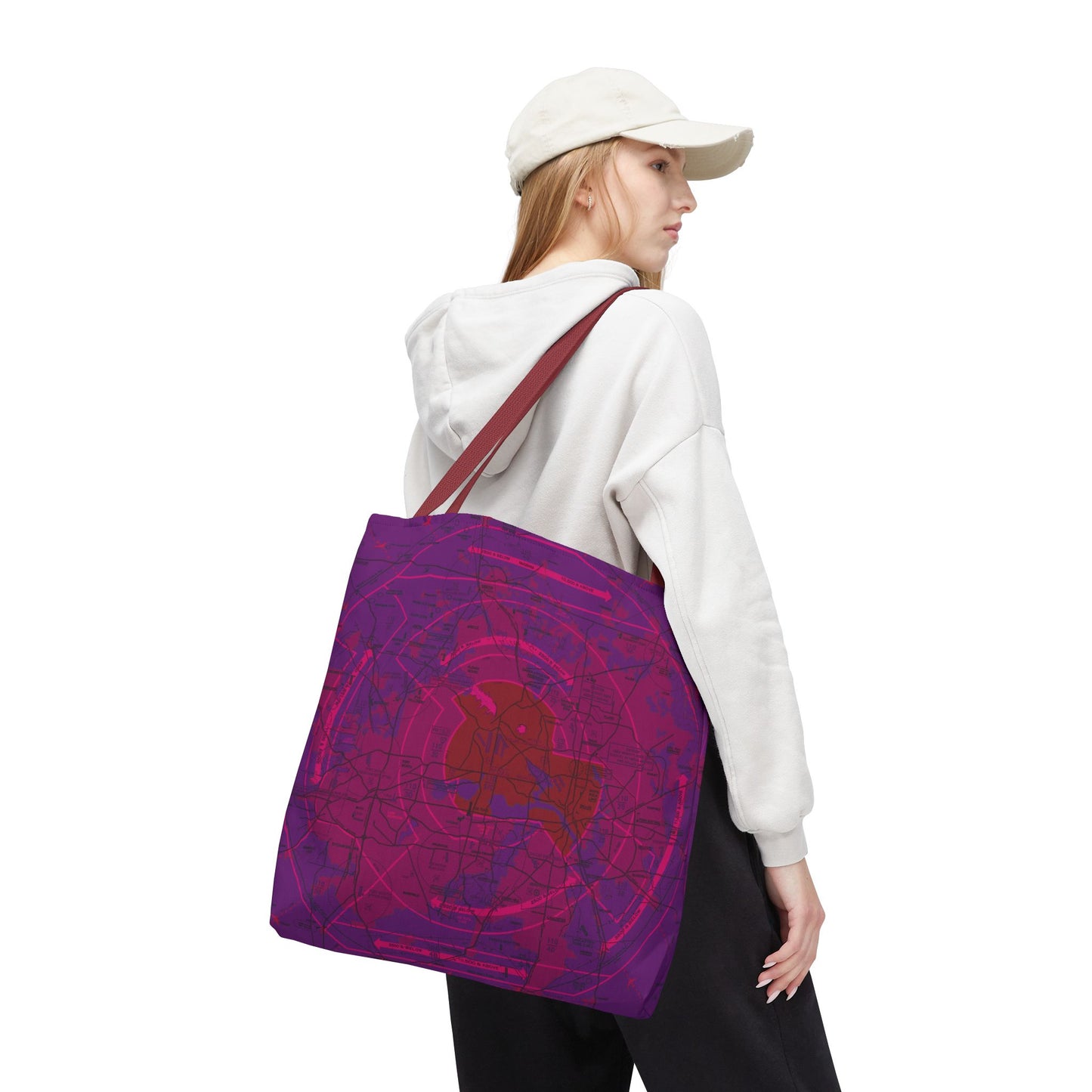 Dallas - Ft. Worth Flyway Chart tote bag (purple)