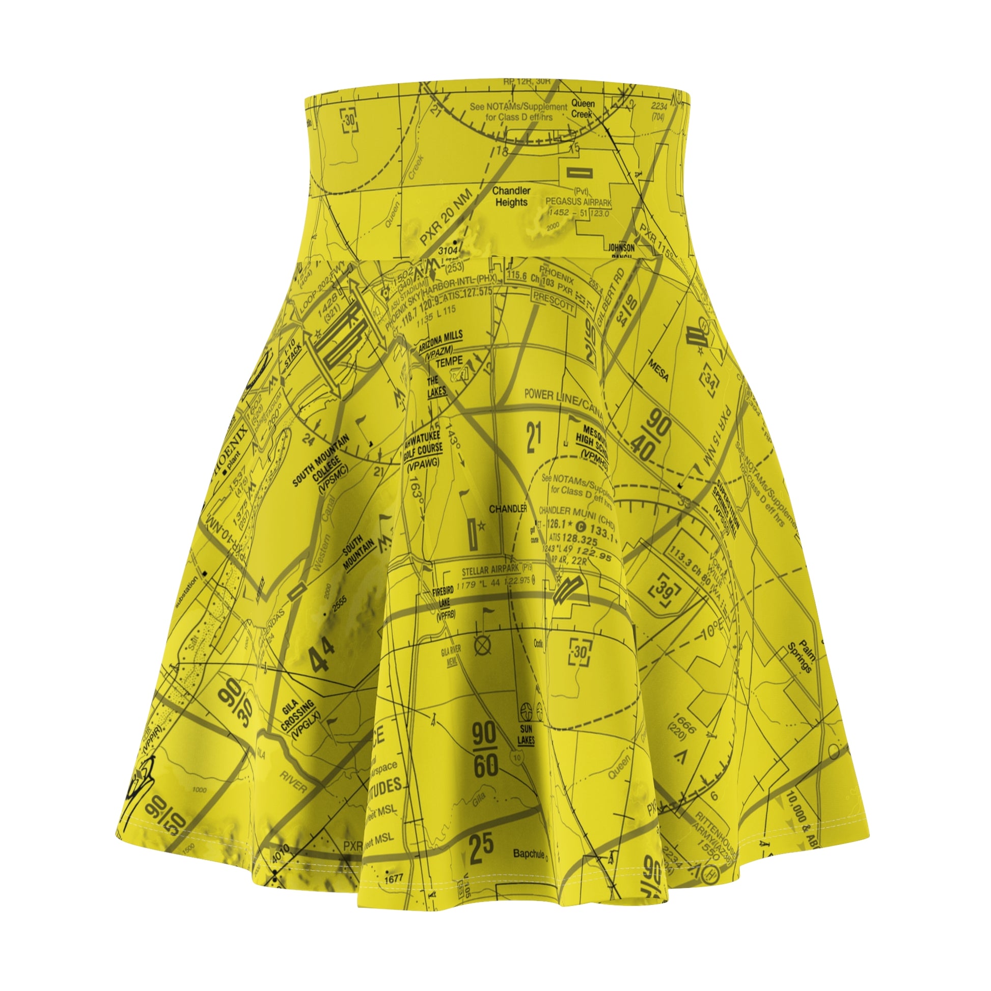 Phoenix TAC Chart skater skirt (yellow)