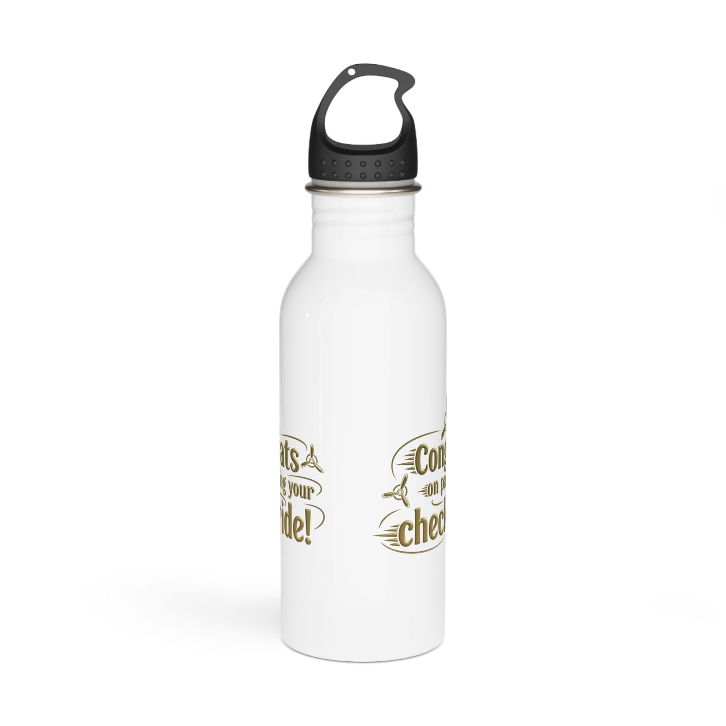 Congrats on passing your checkride! 20 oz. stainless steel water bottle (v3. gold)