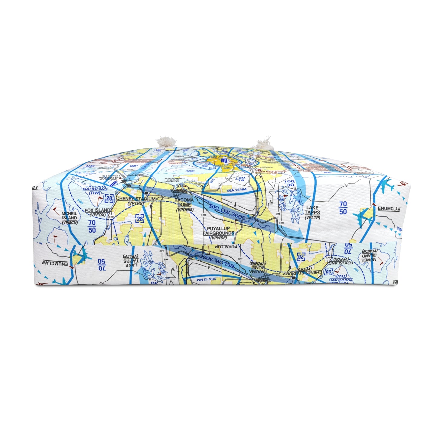 Aeronautical Chart weekender tote bag (KSEA Flyway Chart)