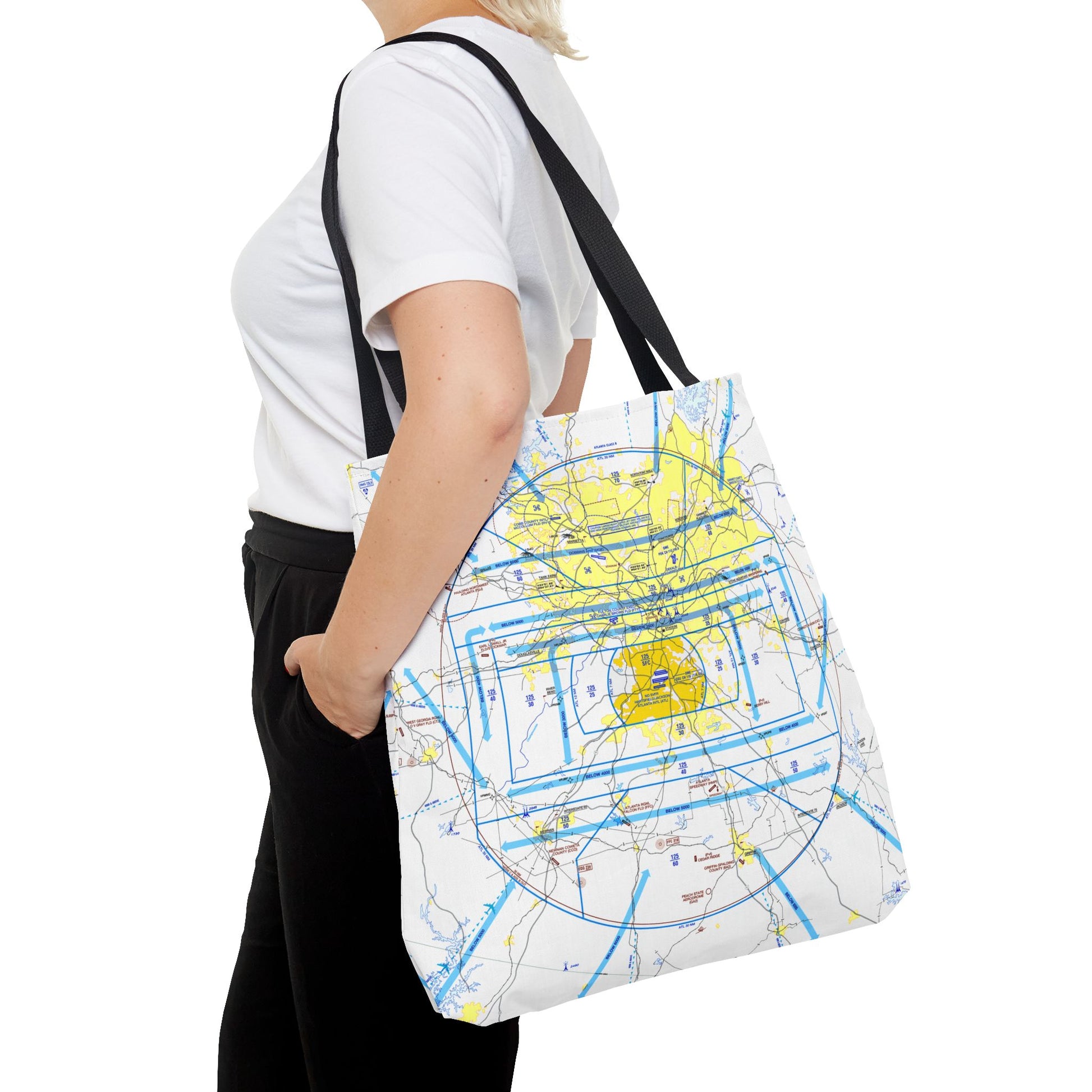 Atlanta Flyway Chart tote bag