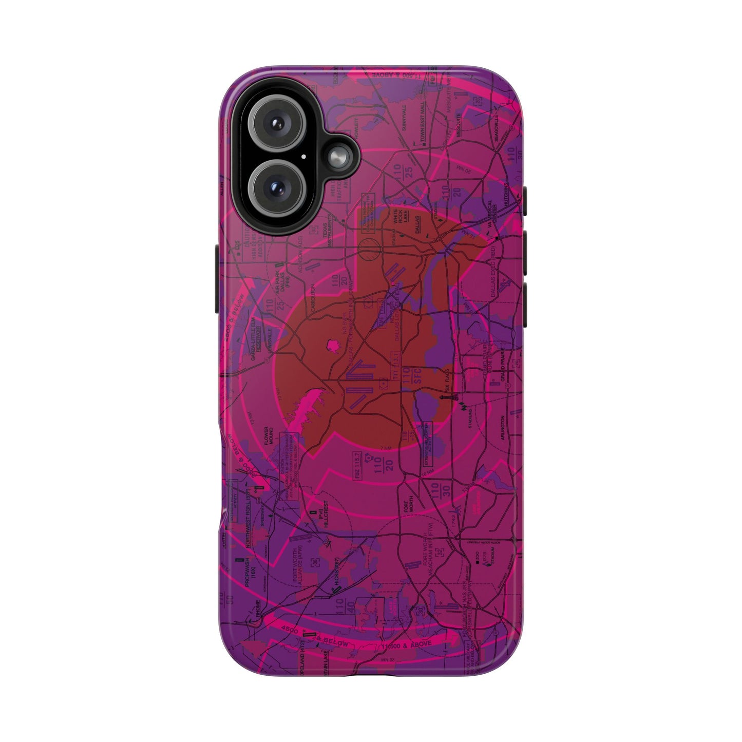 Dallas Fort Worth Flyway Chart tough phone cases (purple)