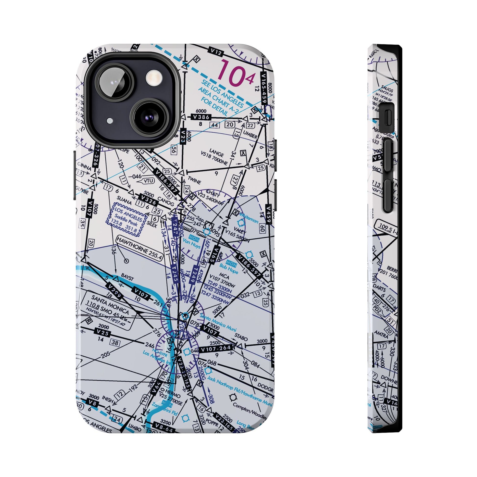 Enroute Low Altitude Chart tough phone cases (ELUS3/white)