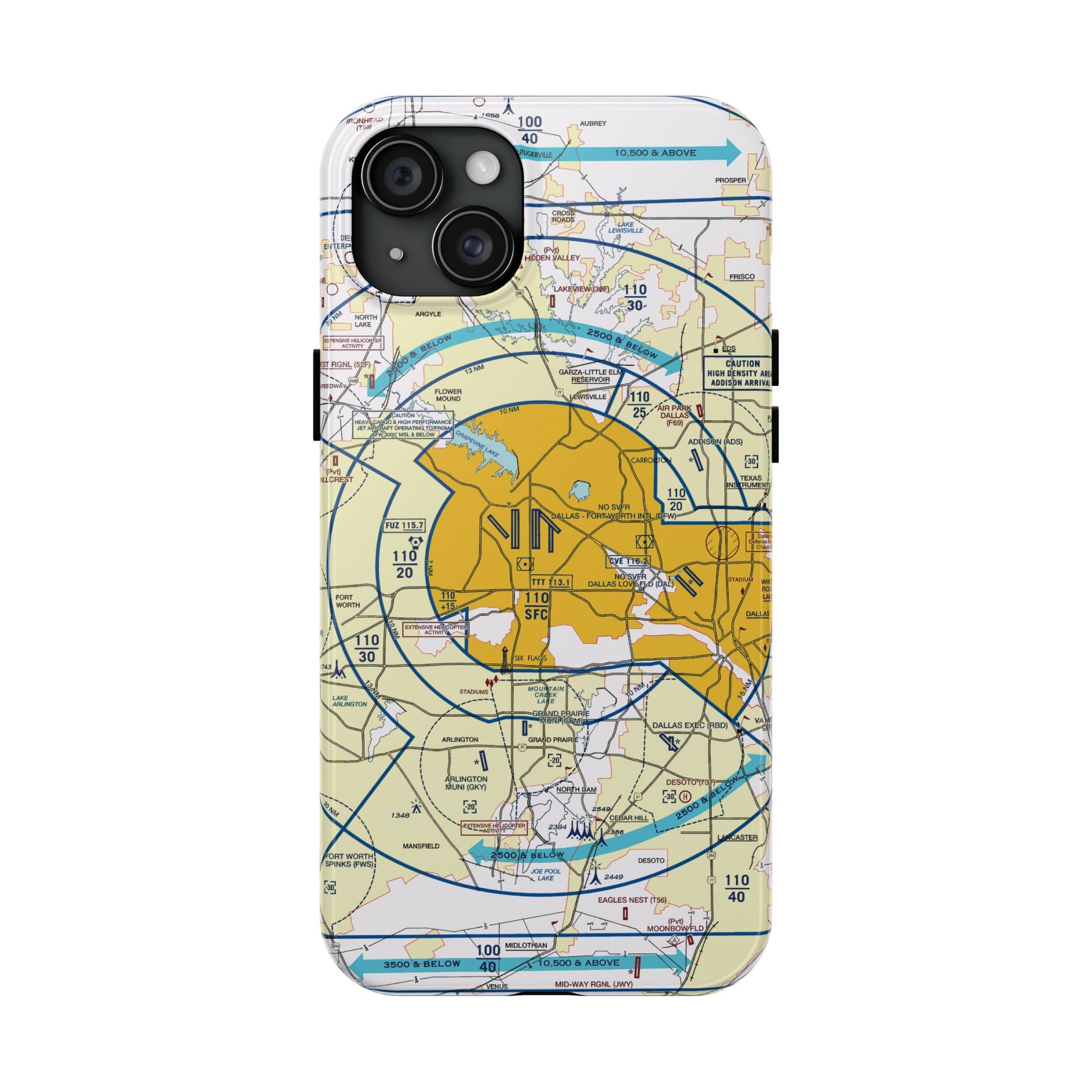 Dallas - Ft. Worth Flyway Chart tough phone cases