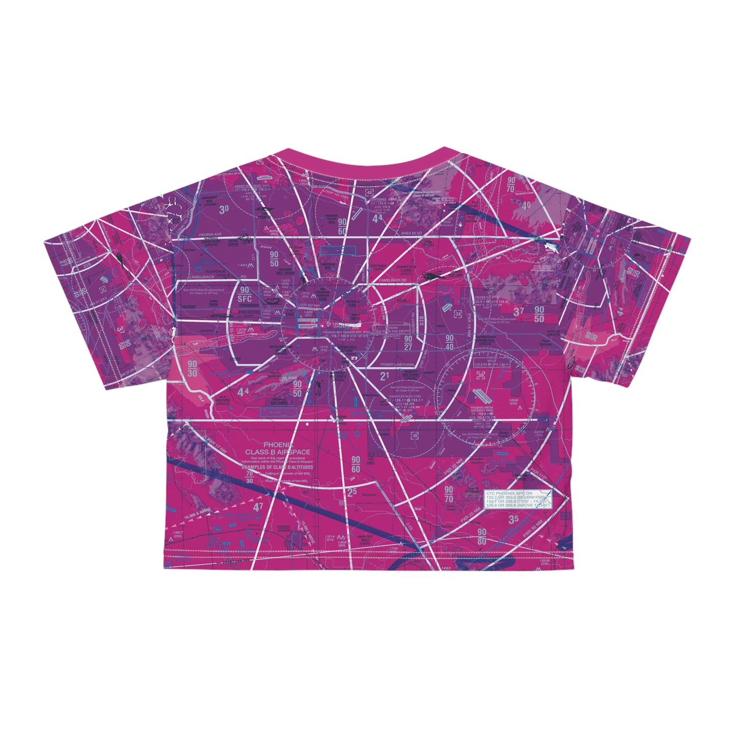 Phoenix TAC Chart (purple) crop tee