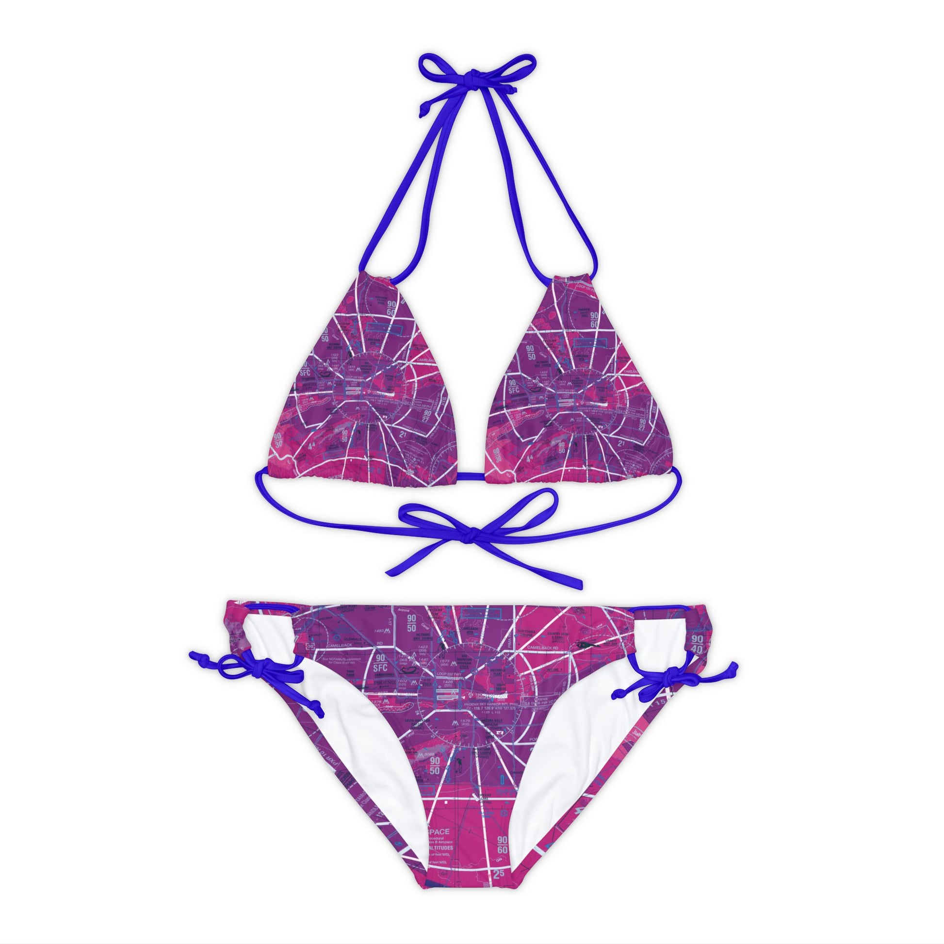 Phoenix TAC Chart strappy bikini set (purple)