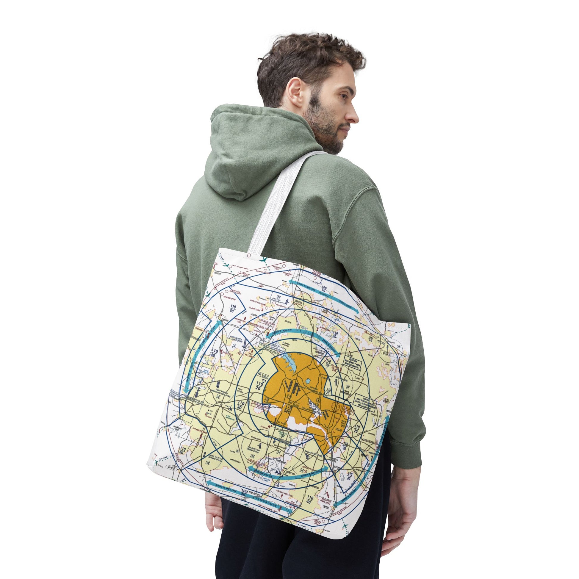 Dallas - Ft. Worth Flyway Chart tote bag