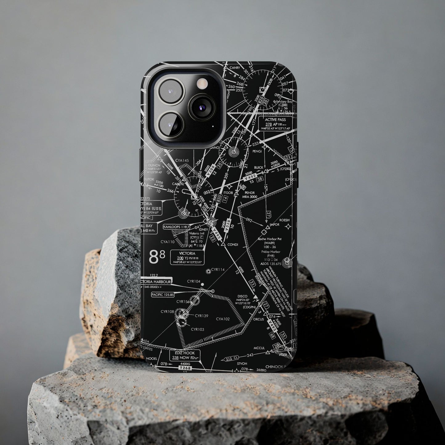 Enroute Low Altitude Chart tough phone cases (ELUS1/b&w)