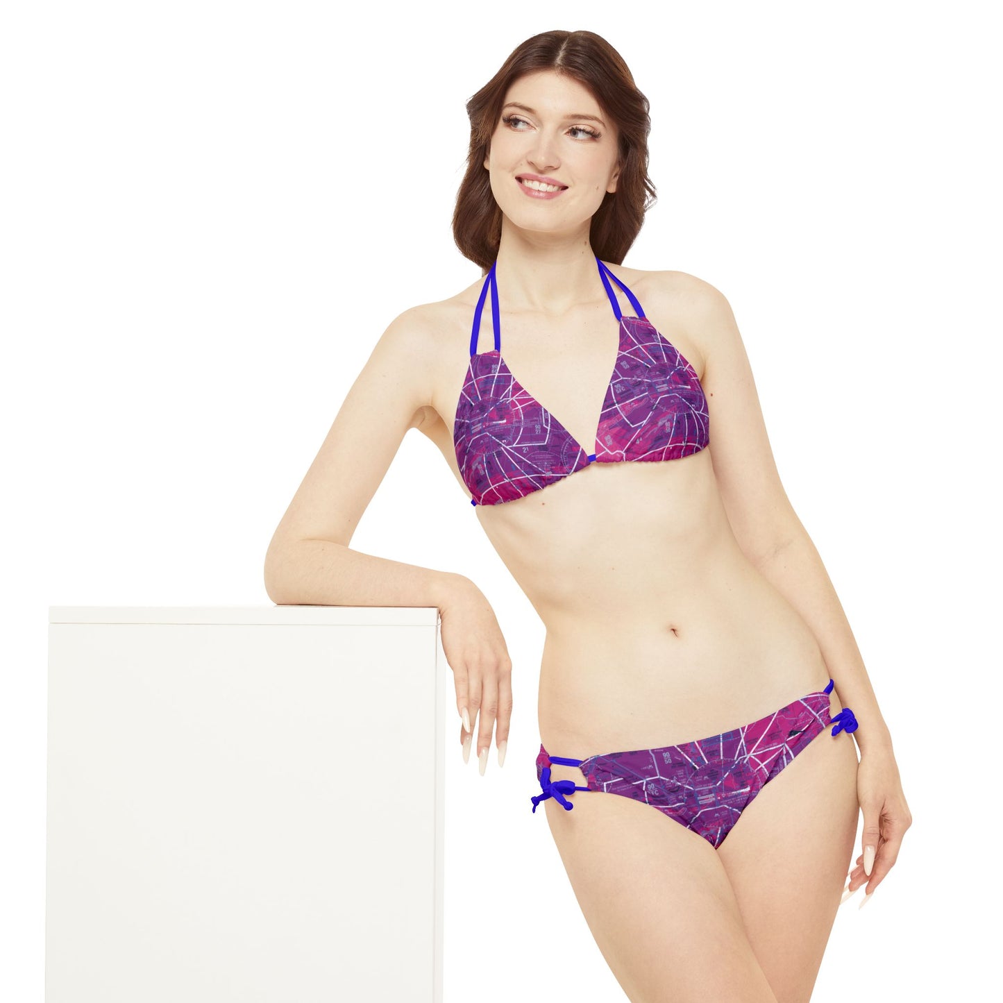 Phoenix TAC Chart strappy bikini set (purple)