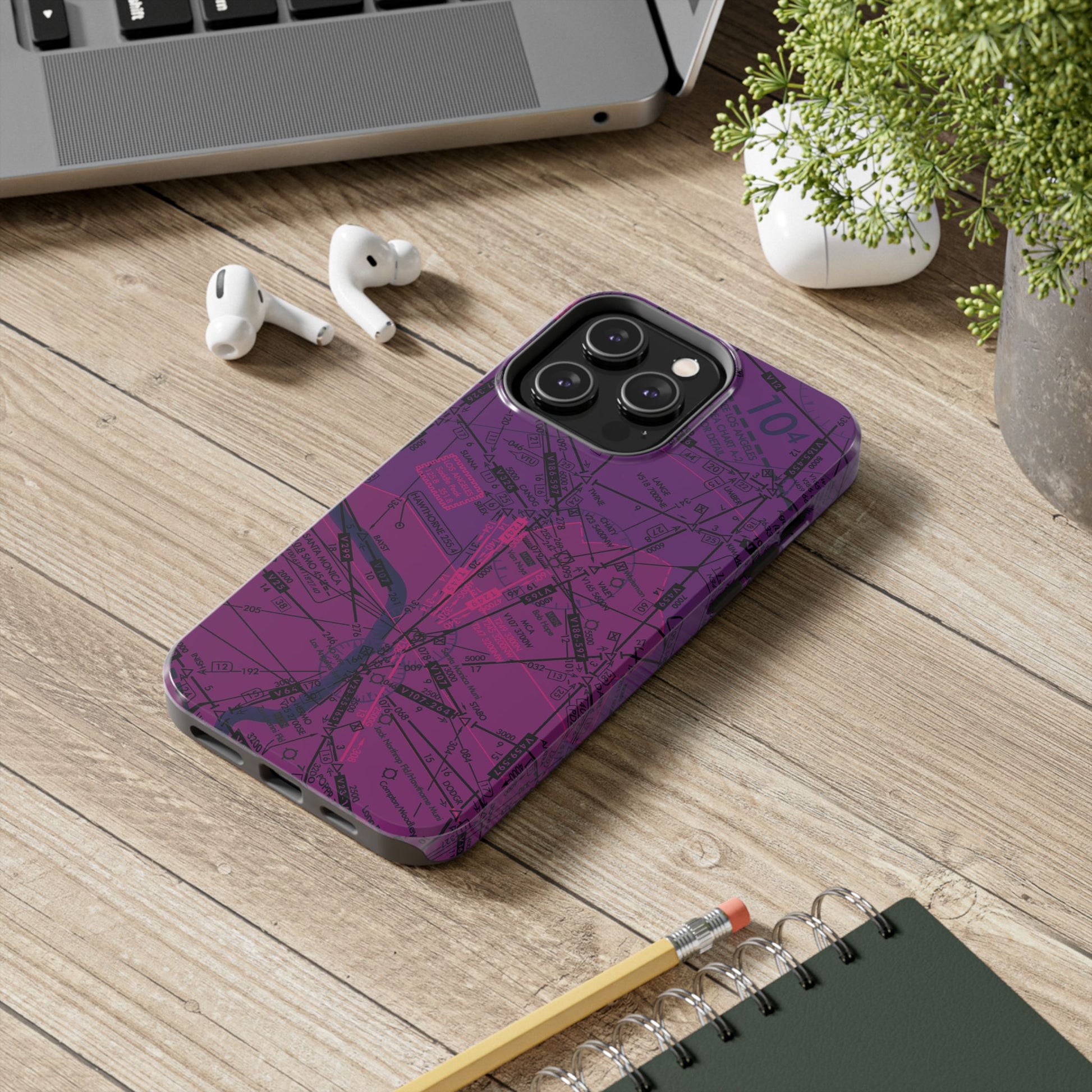 Enroute Low Altitude Chart tough phone cases (ELUS3/purple)