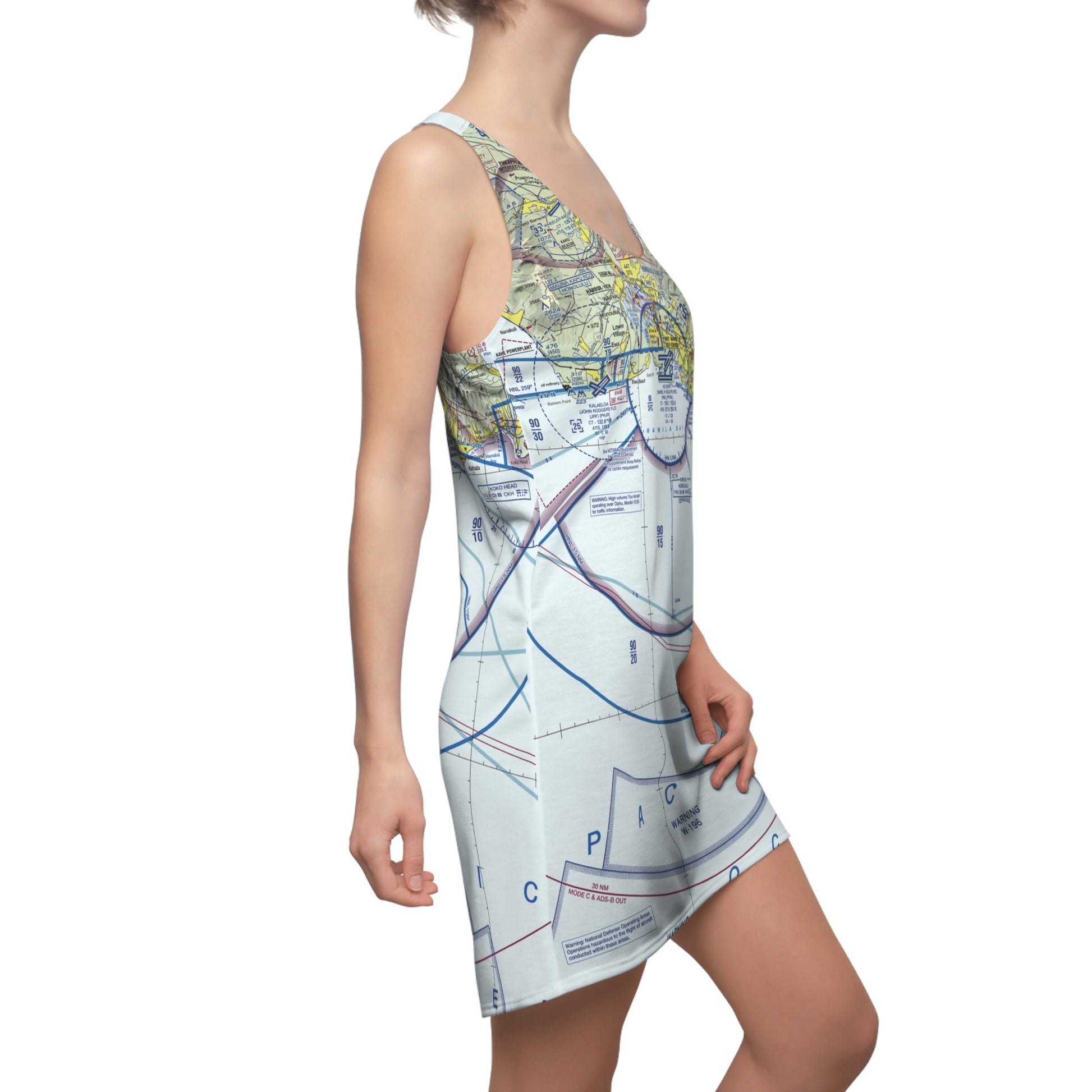 Honolulu Sectional Chart racerback dress