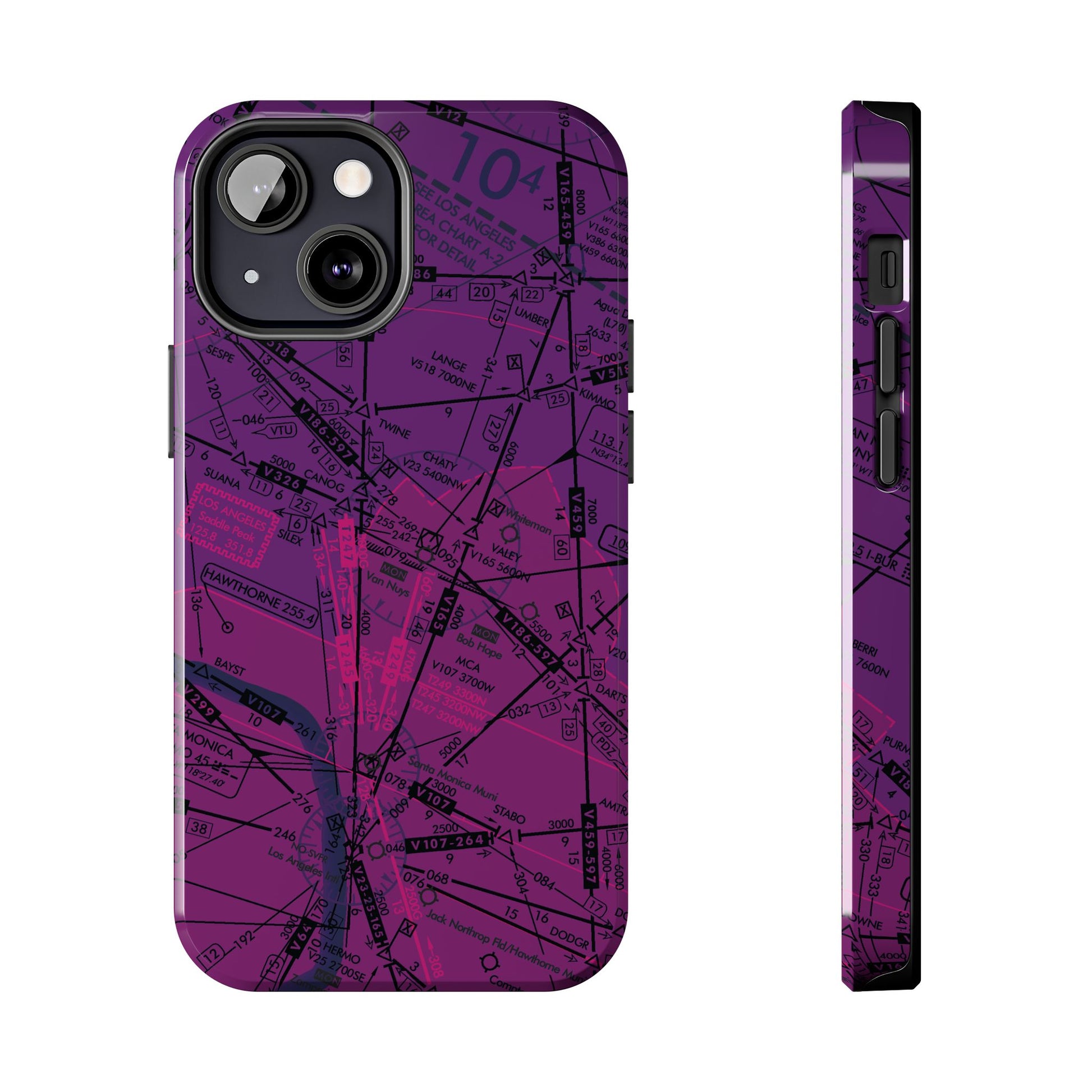 Enroute Low Altitude Chart tough phone cases (ELUS3/purple)
