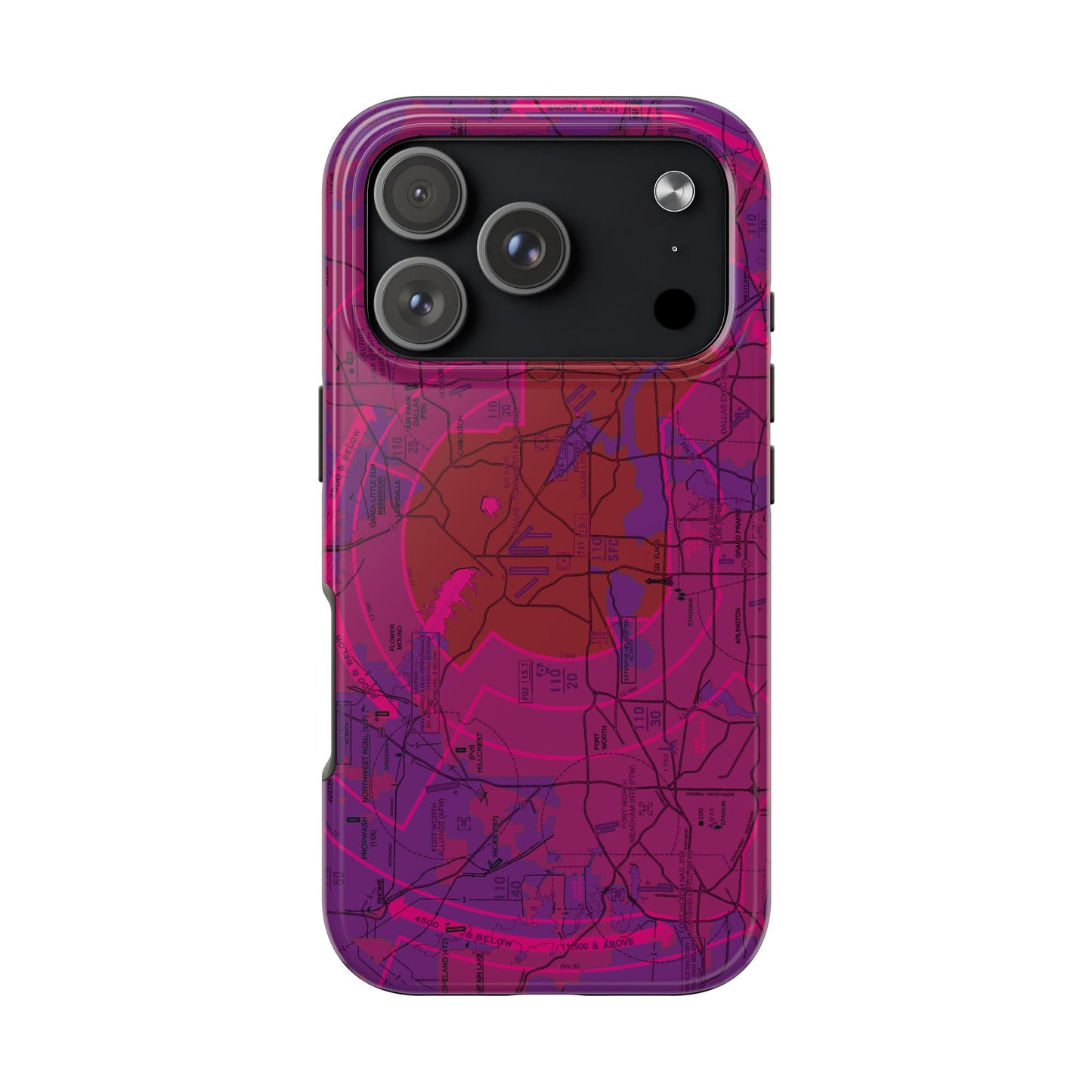 Dallas Fort Worth Flyway Chart tough phone cases (purple)