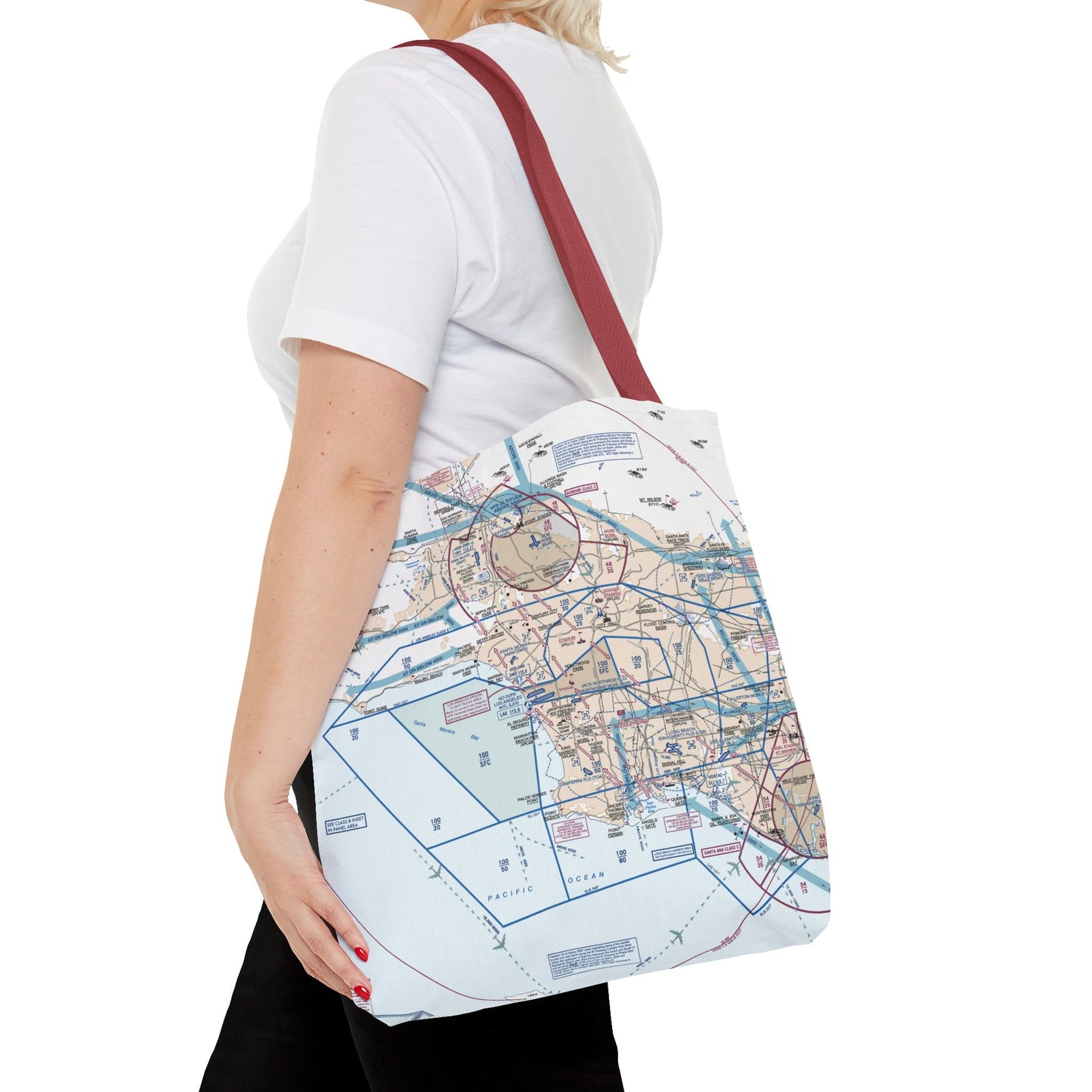 LAX Flyway Chart tote bag