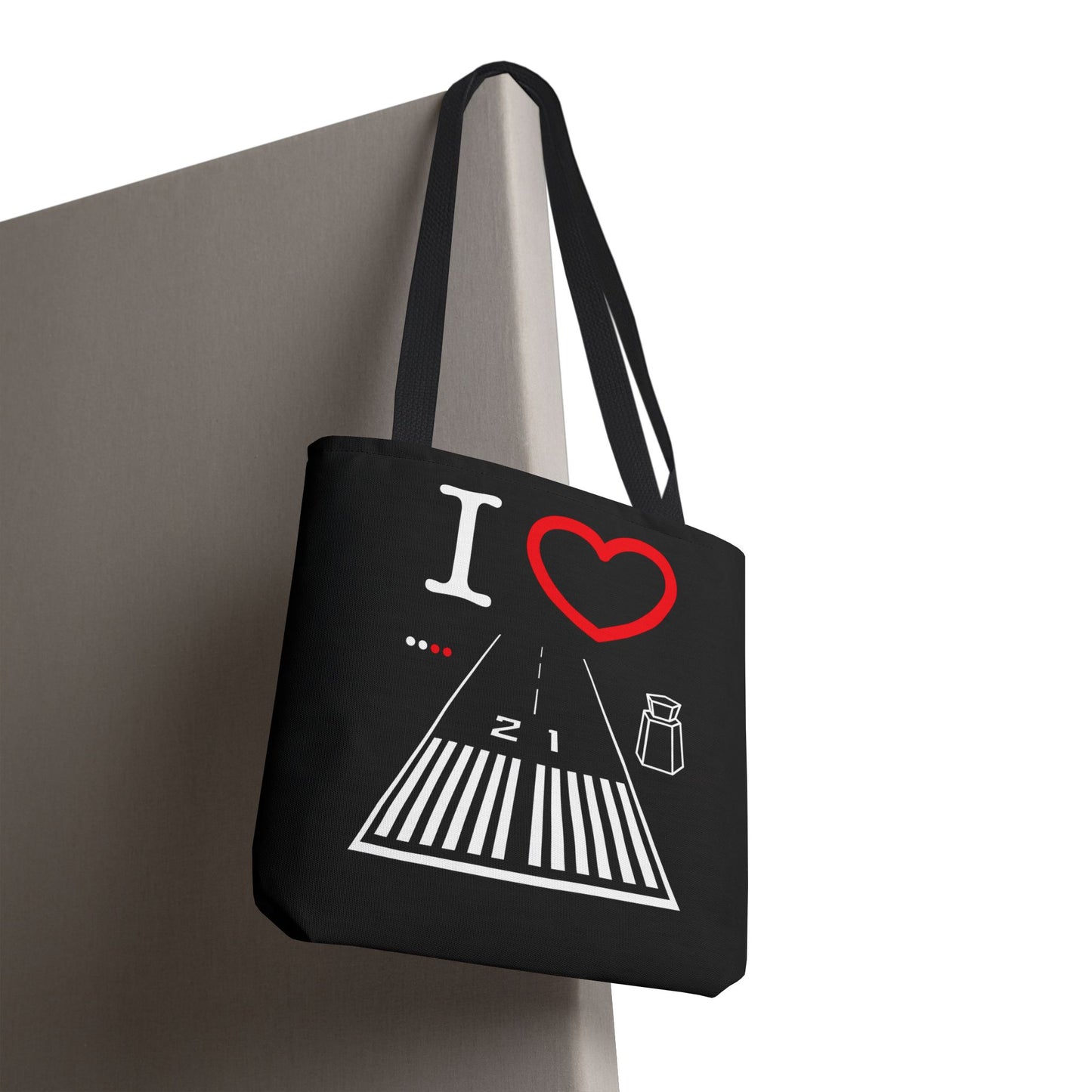 Santa Monica Airport Runway 21 / 3 tote bag (black)