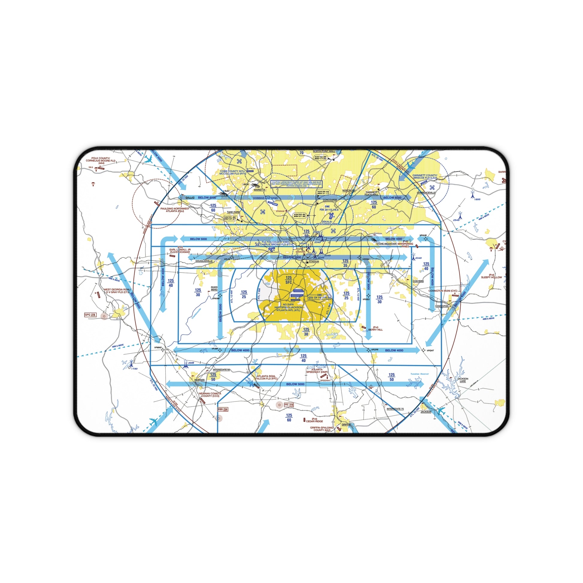 Atlanta Flyway Chart desk mat