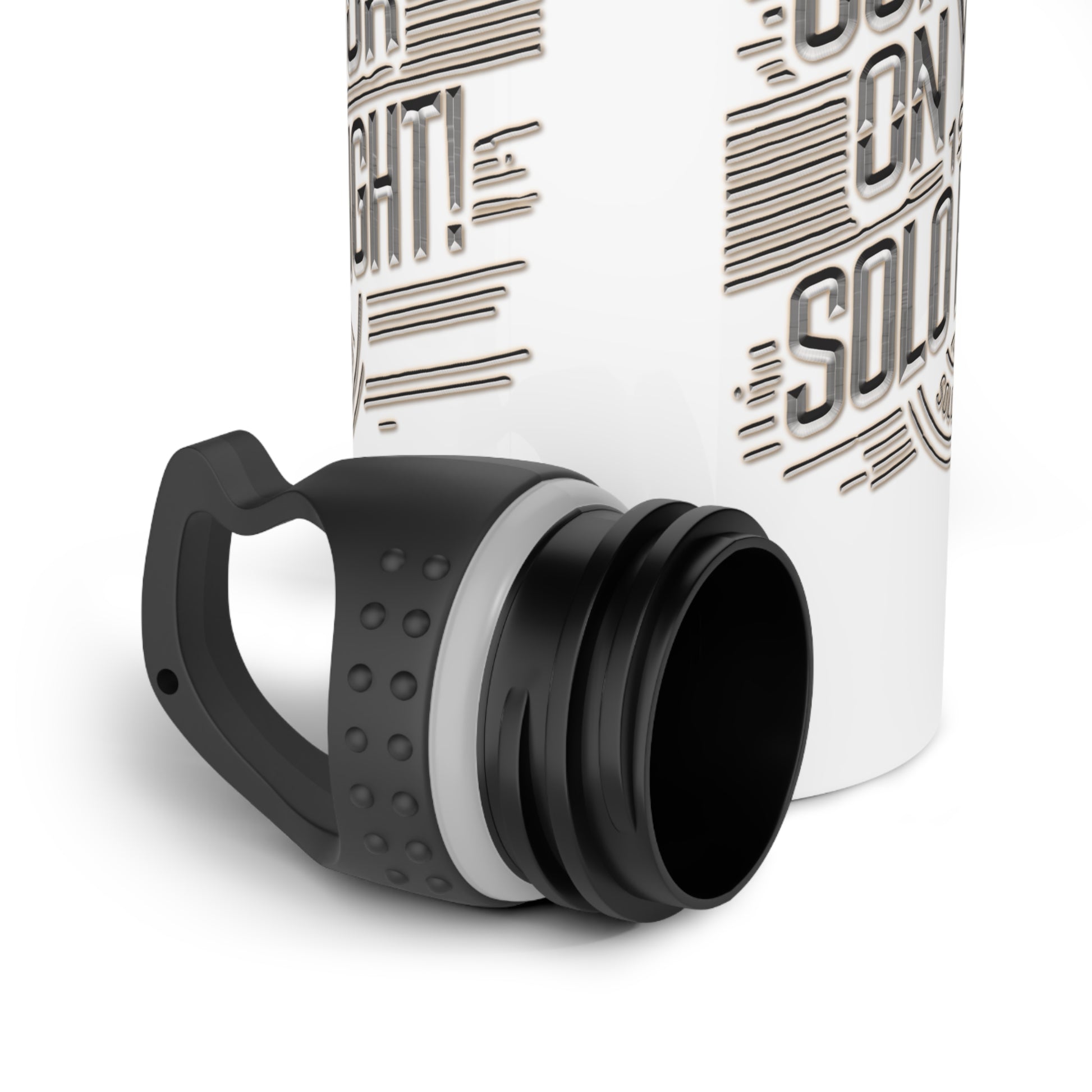 Congrats on your 1st Solo Flight! 20 oz. stainless steel water bottle (v2. silver)