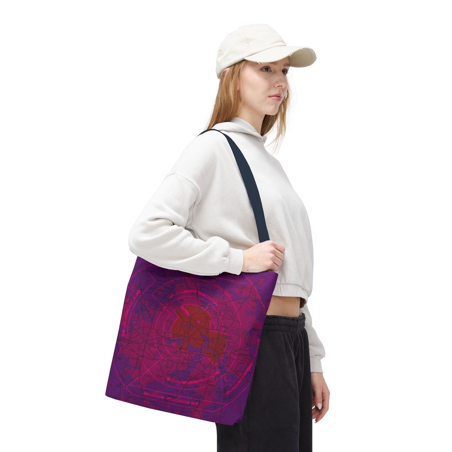 Dallas - Ft. Worth Flyway Chart tote bag (purple)