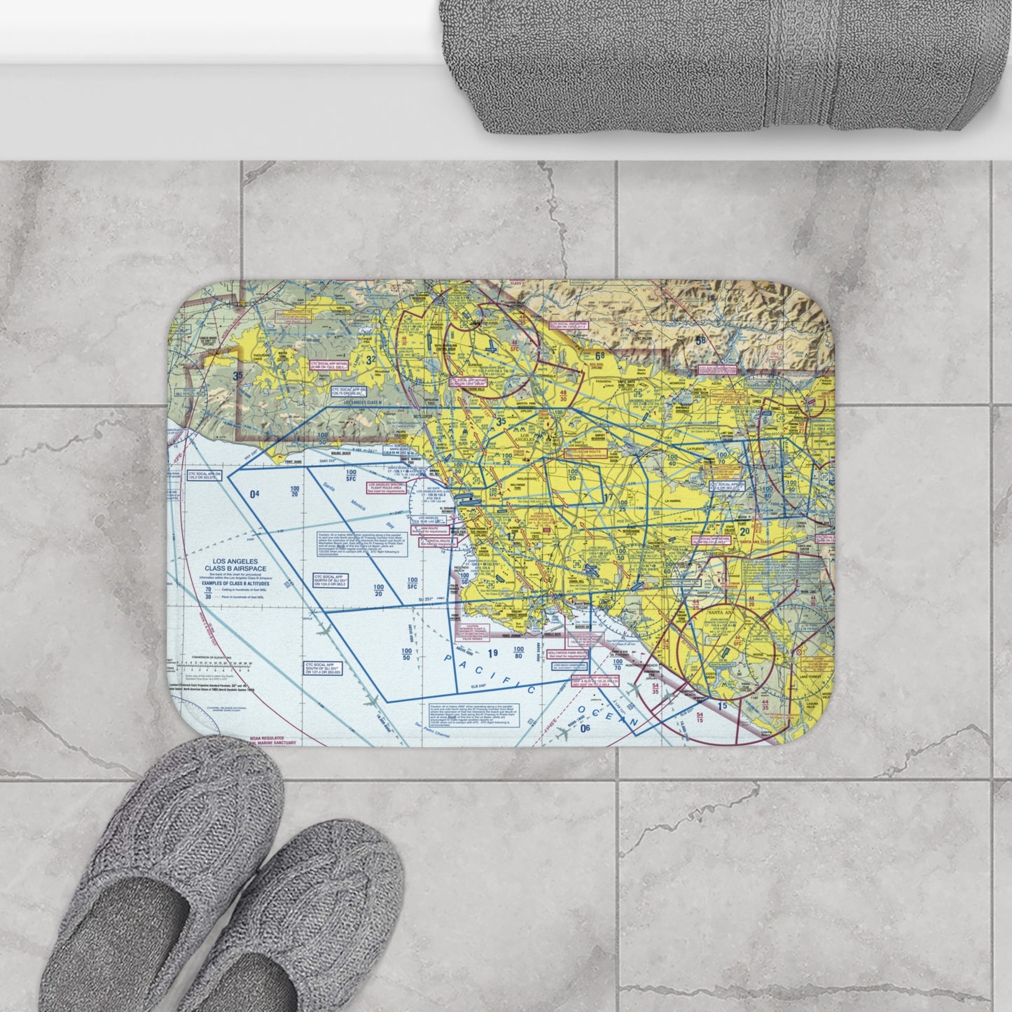 Los Angeles TAC Chart bath mat