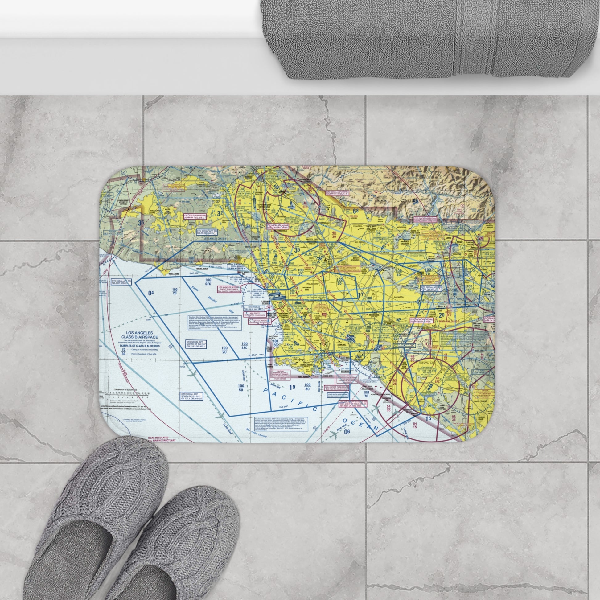 Los Angeles TAC Chart bath mat
