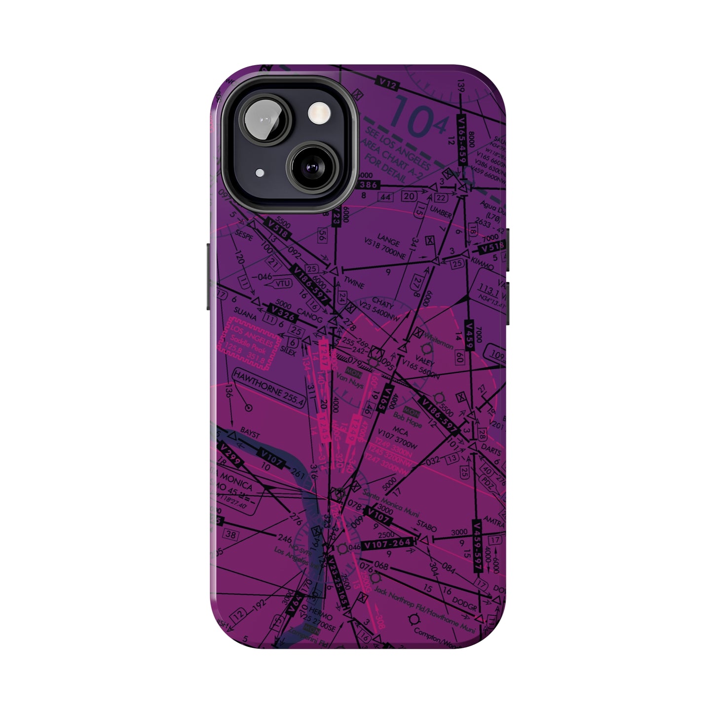 Enroute Low Altitude Chart (ELUS3) tough phone cases (purple)