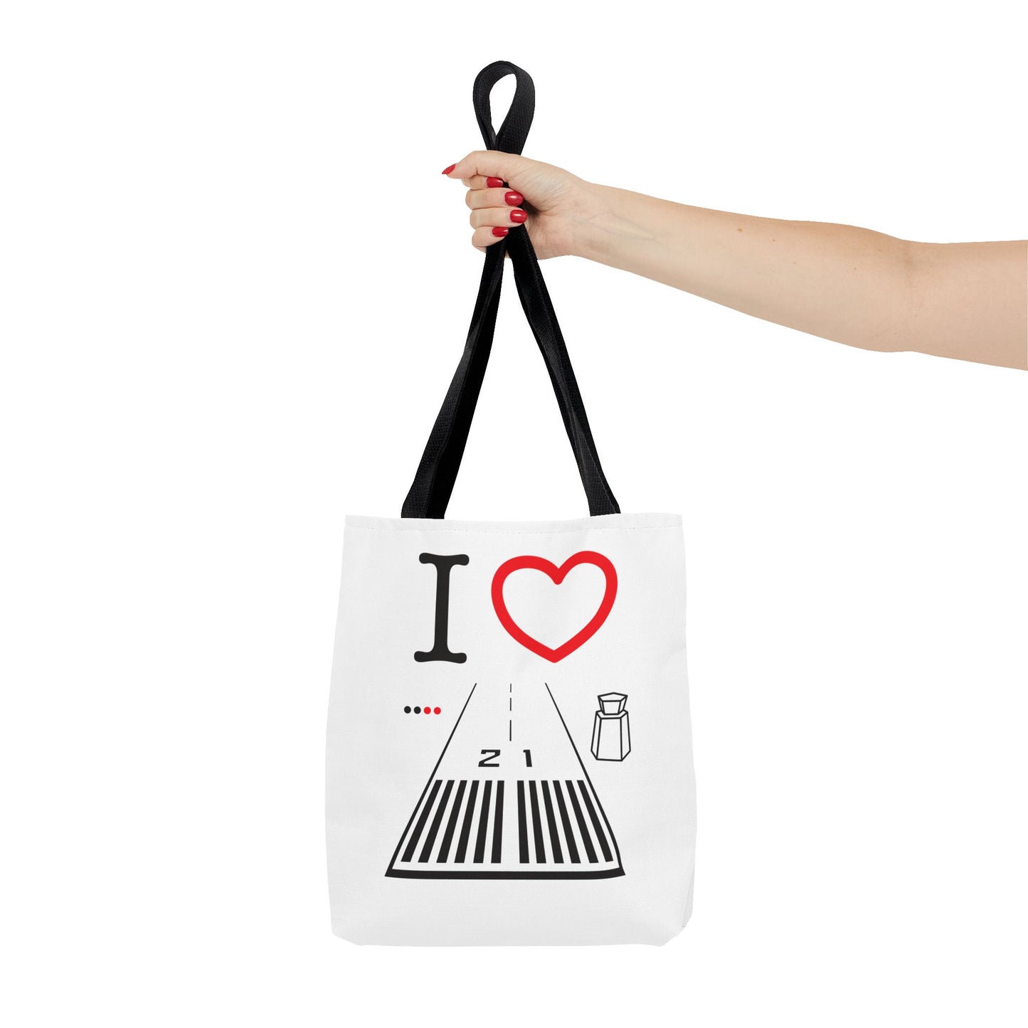Santa Monica Airport Runway 21 / 3 tote bag (white)