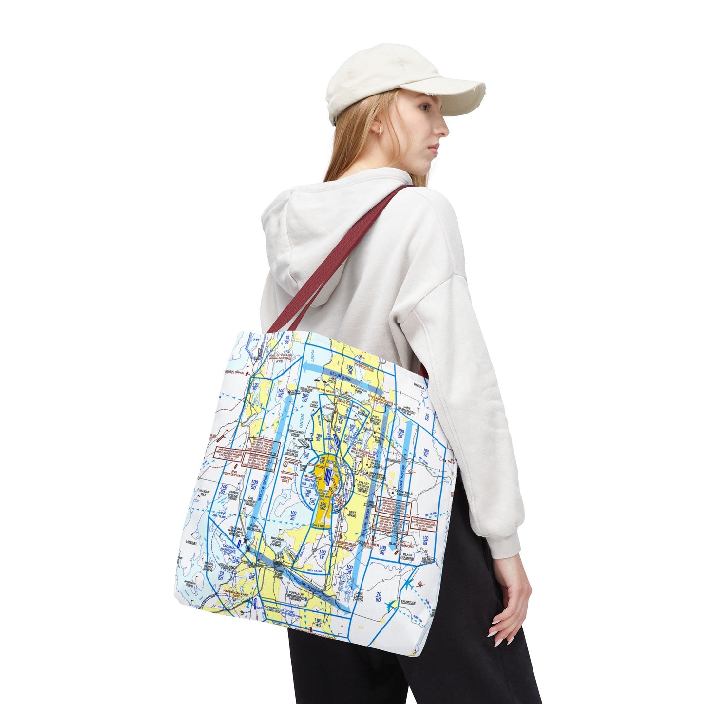 Seattle Flyway Chart tote bag