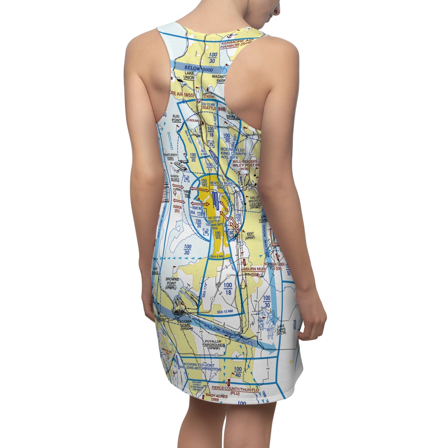 Seattle Flyway Chart racerback dress