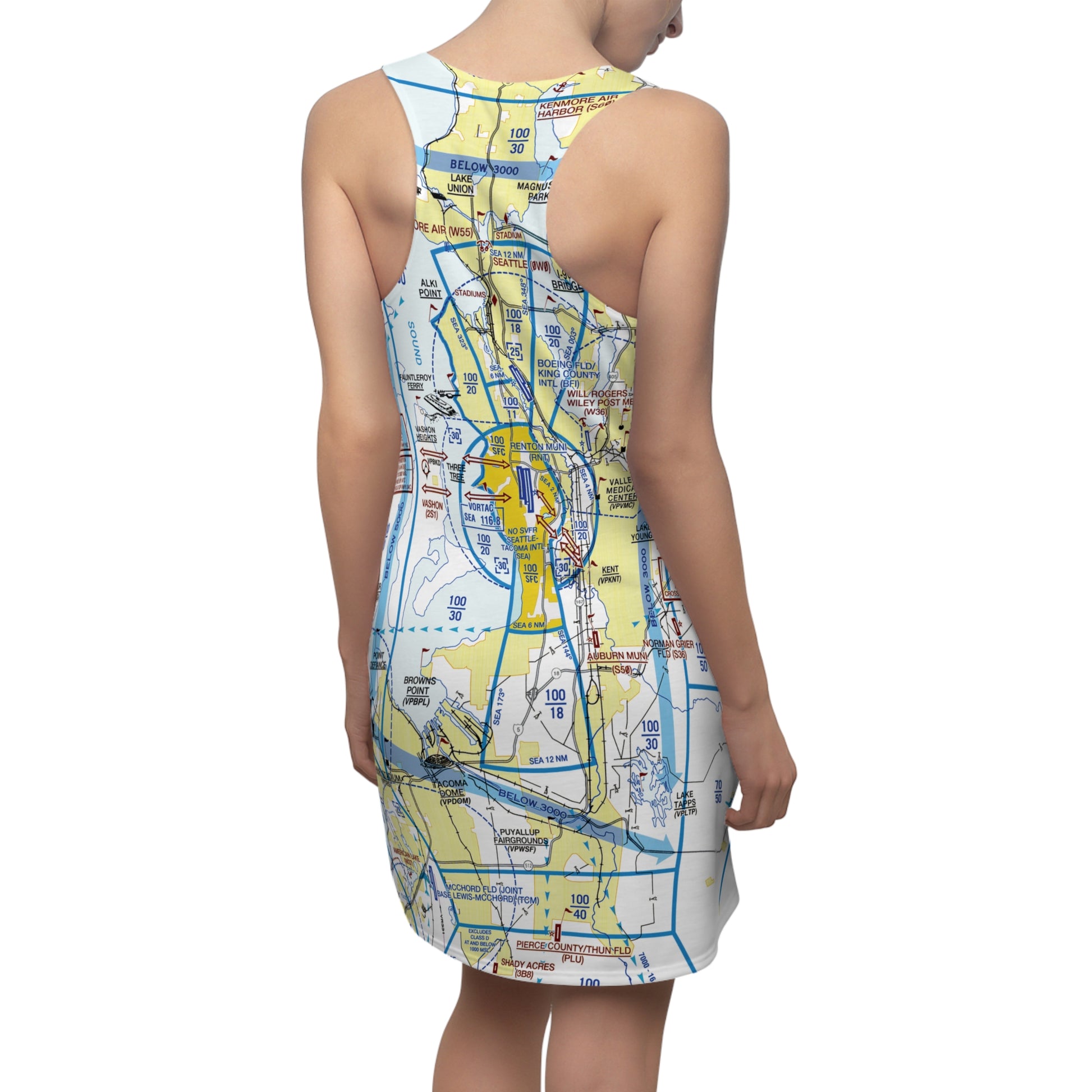 Seattle Flyway Chart racerback dress