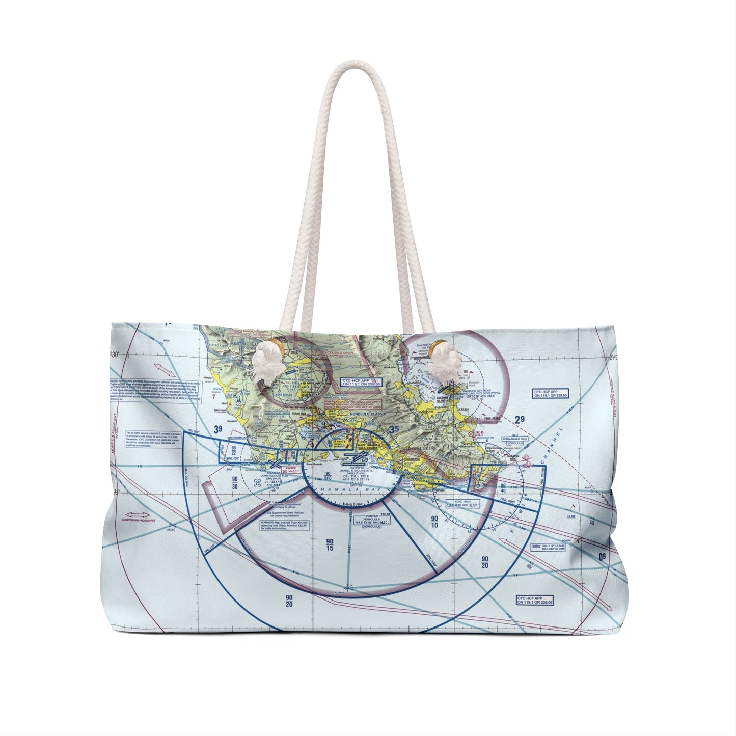 Aeronautical Chart weekender tote bag (PHNL)