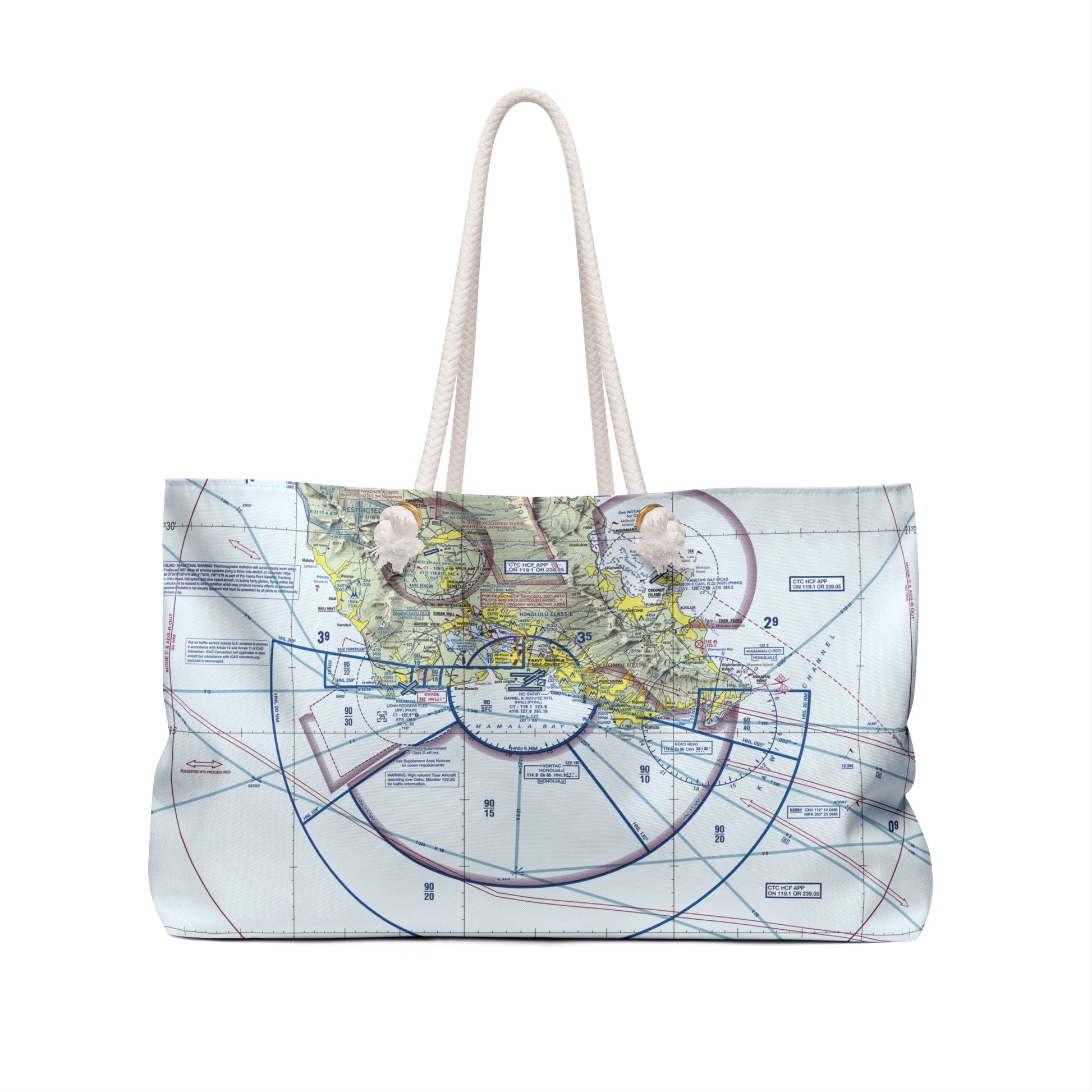 Aeronautical Chart weekender tote bag (PHNL)