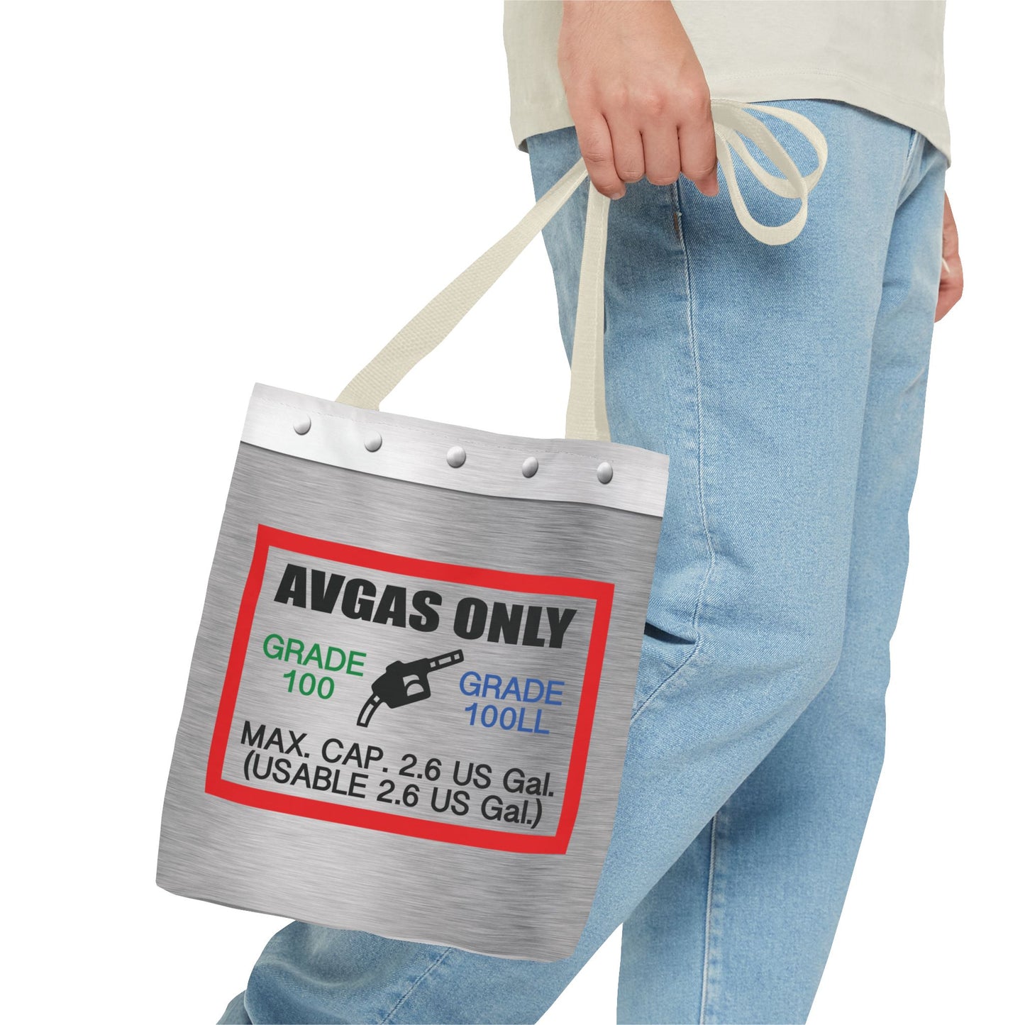 Avgas Only 100LL tote bag