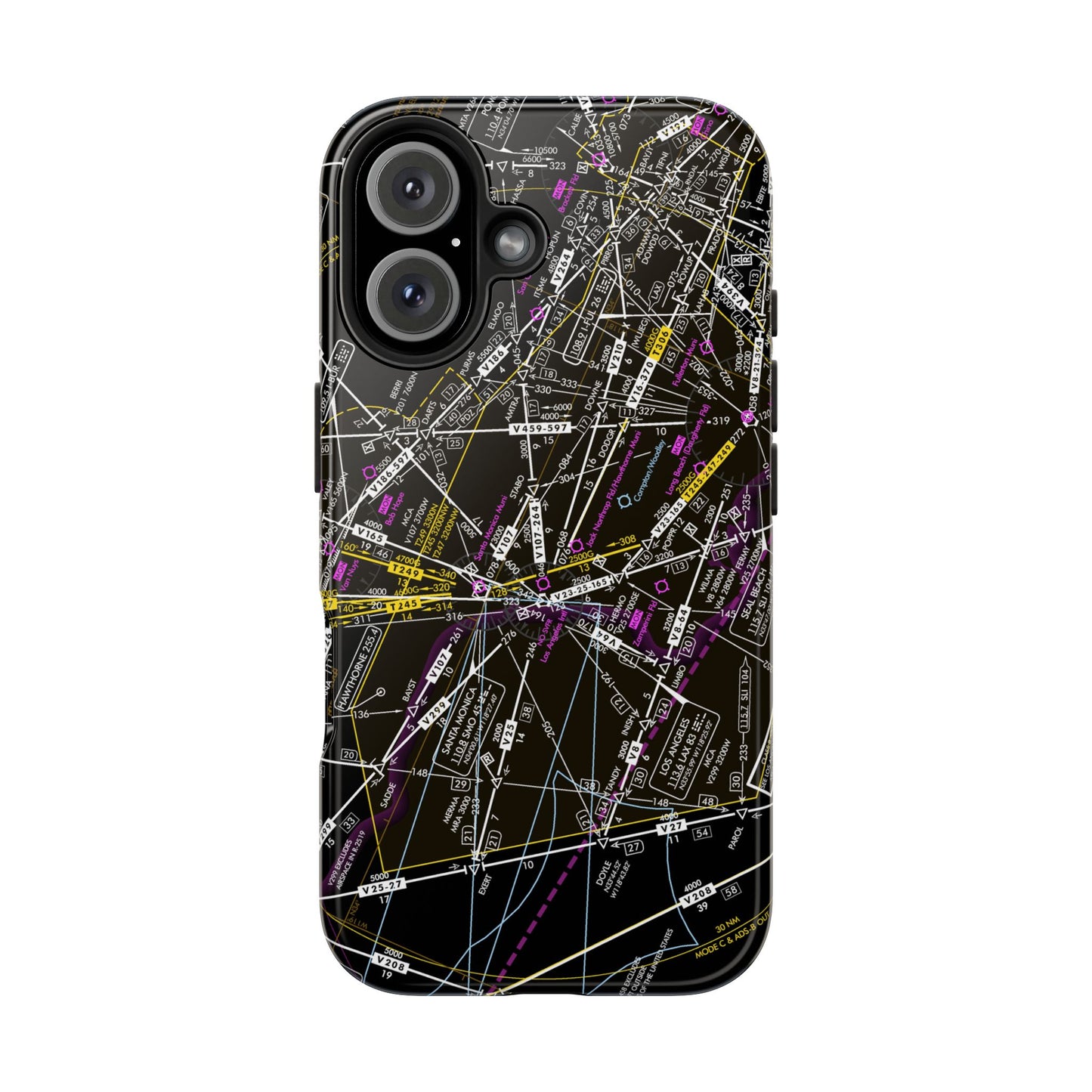 Enroute Low Altitude Chart tough phone cases (ELUS3/invert)