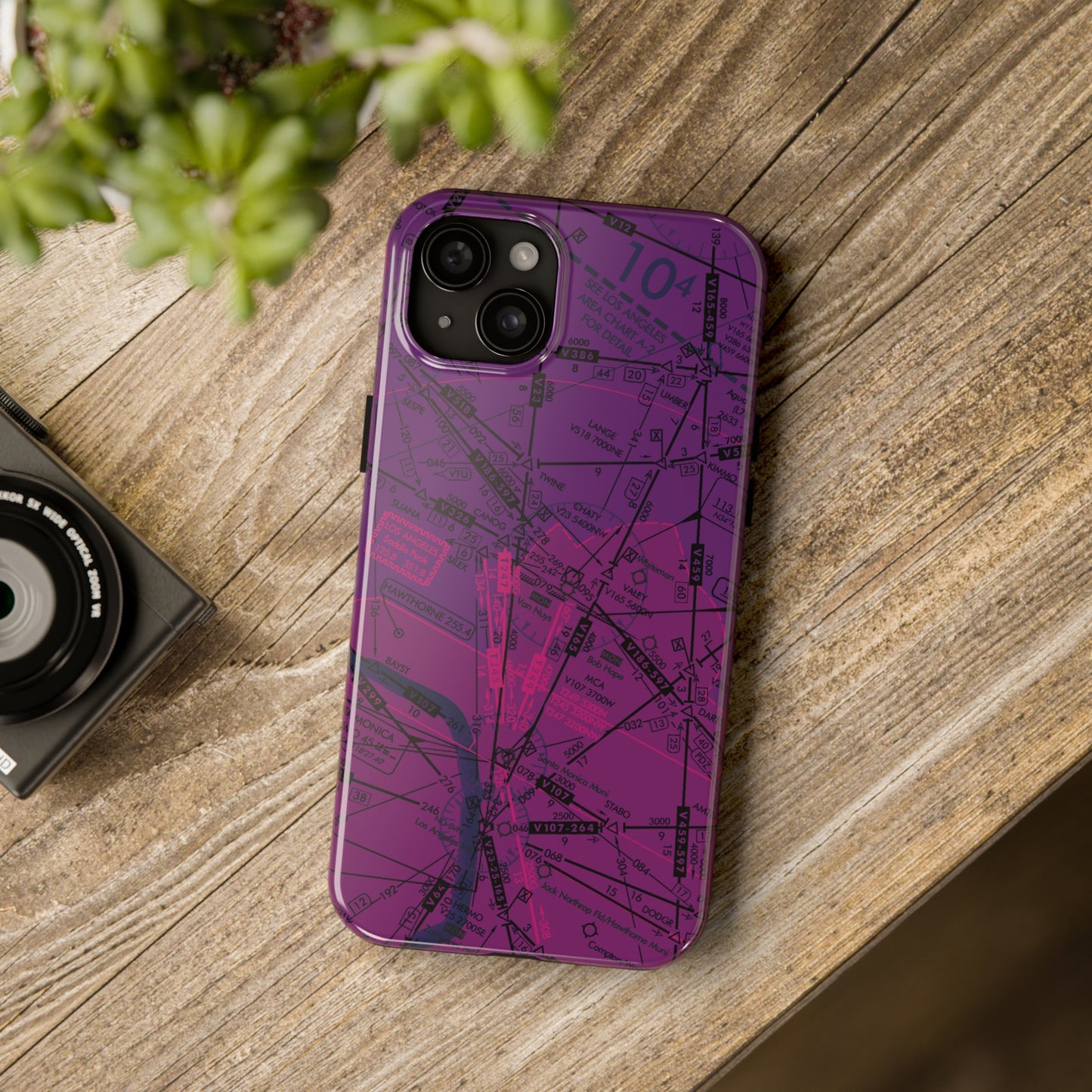 Enroute Low Altitude Chart (ELUS3) tough phone cases (purple)