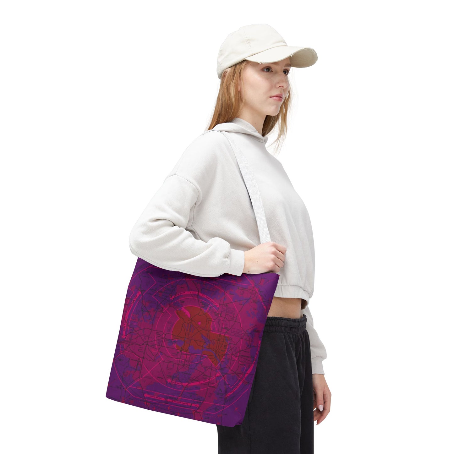 Dallas - Ft. Worth Flyway Chart tote bag (purple)