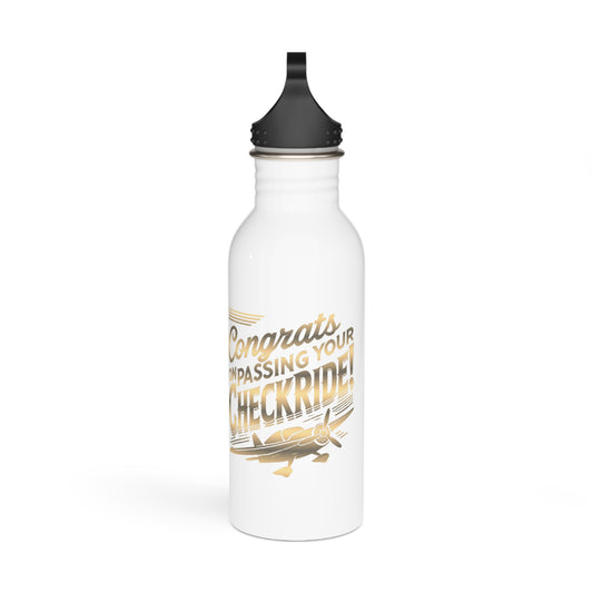 Congrats on passing your checkride! 20 oz. stainless steel water bottle (v1. gold)