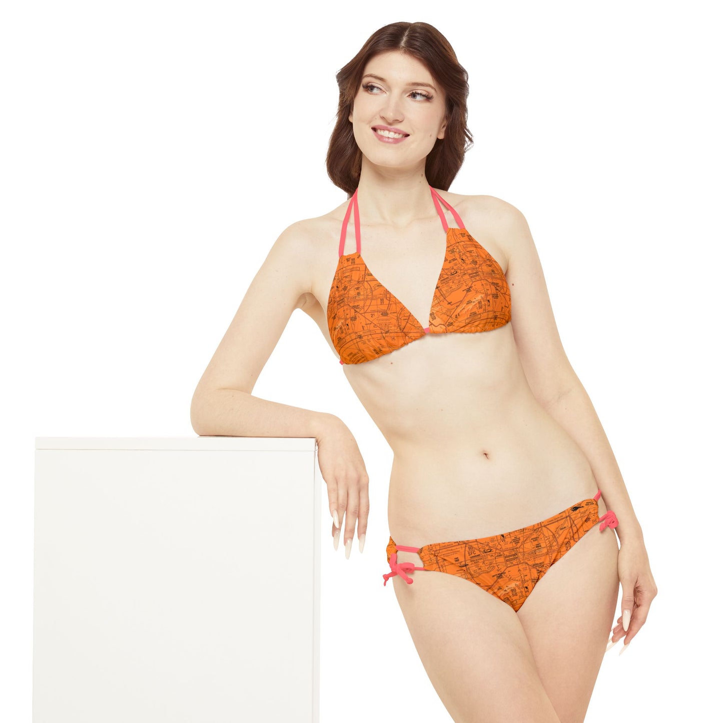 Phoenix TAC Chart strappy bikini set (orange)