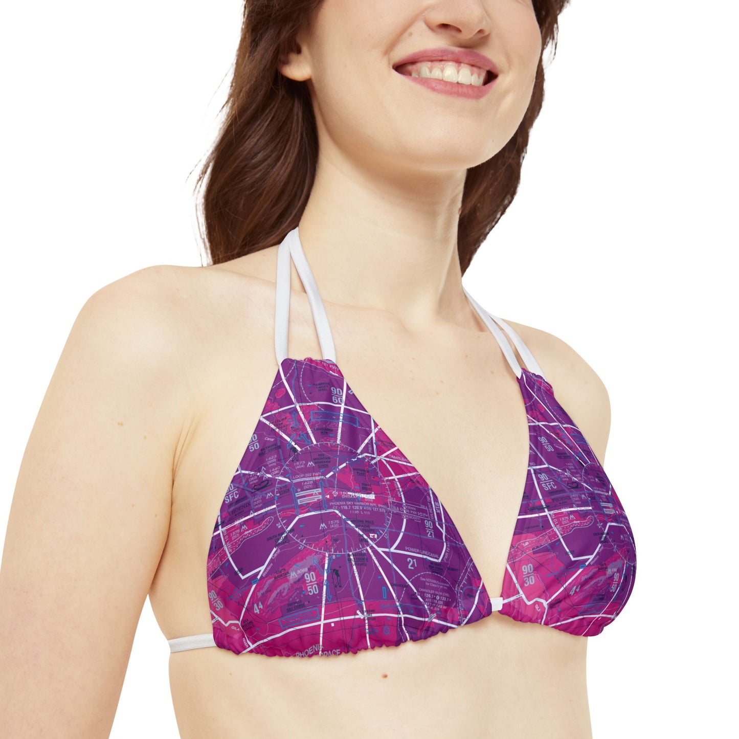 Phoenix TAC Chart strappy bikini set (purple)