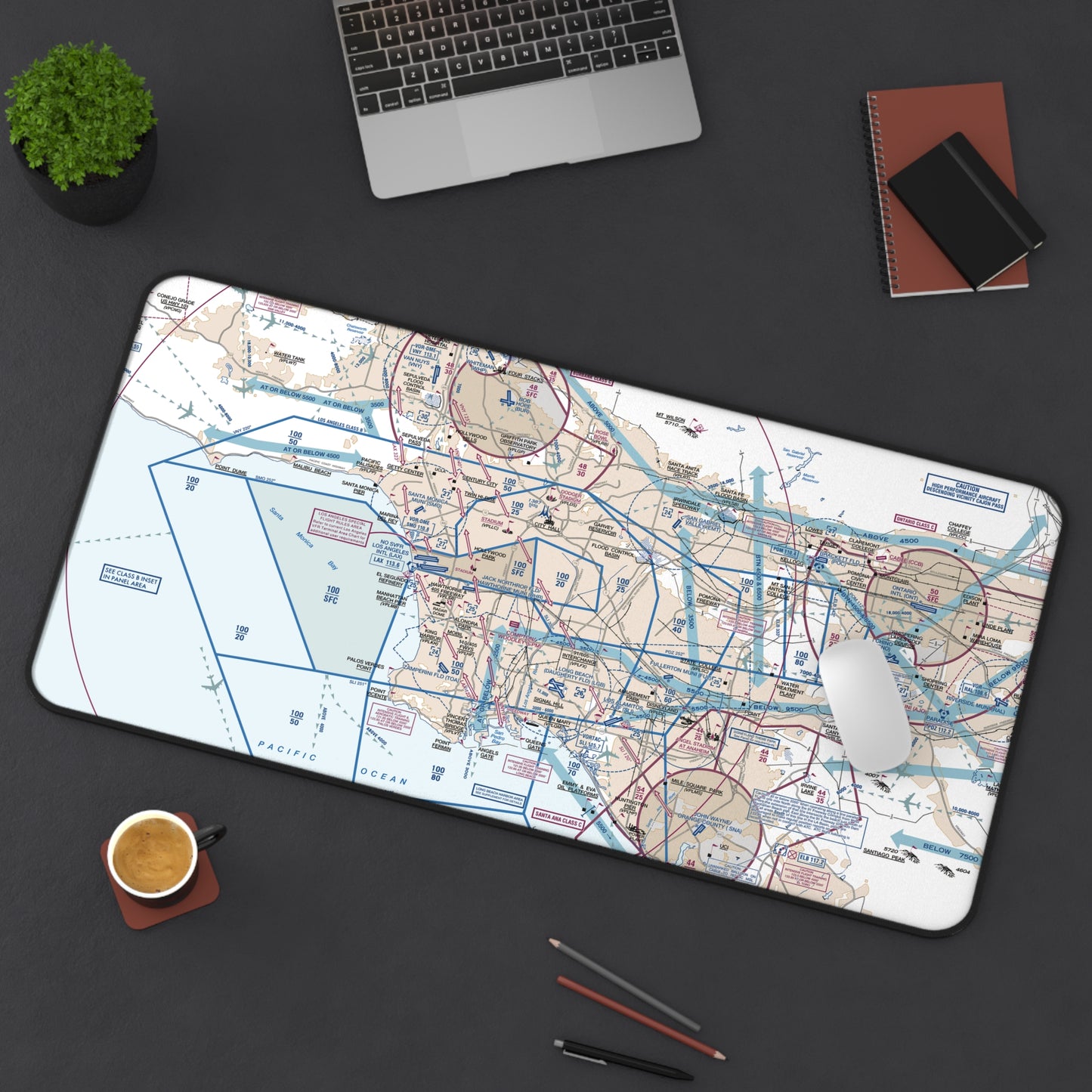 LAX Flyway Chart desk mat