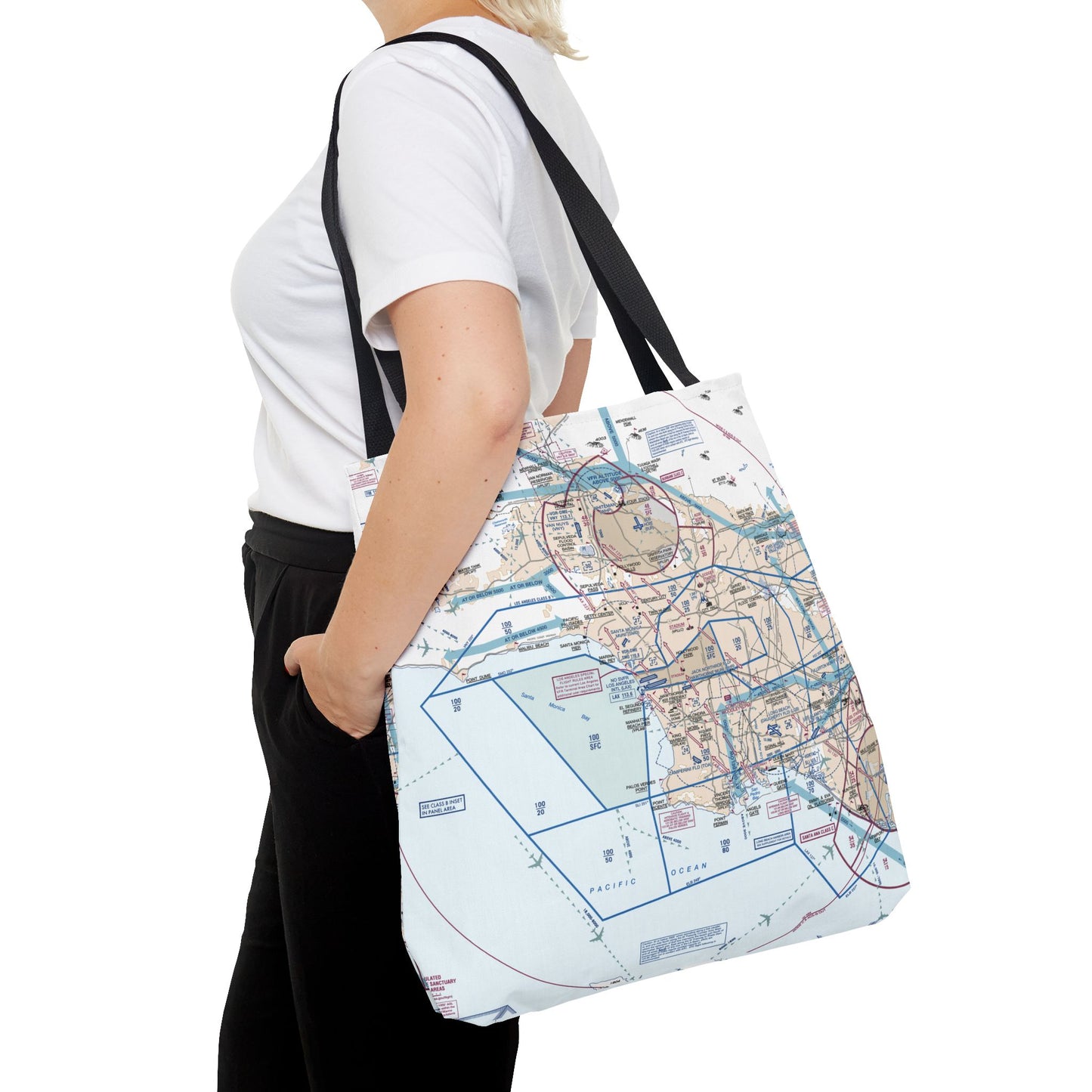 LAX Flyway Chart tote bag