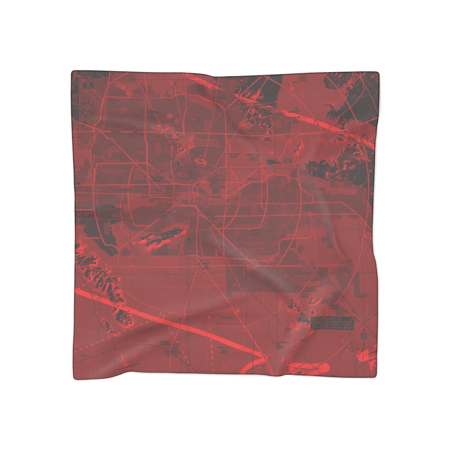 Phoenix TAC Chart (red) poly scarf