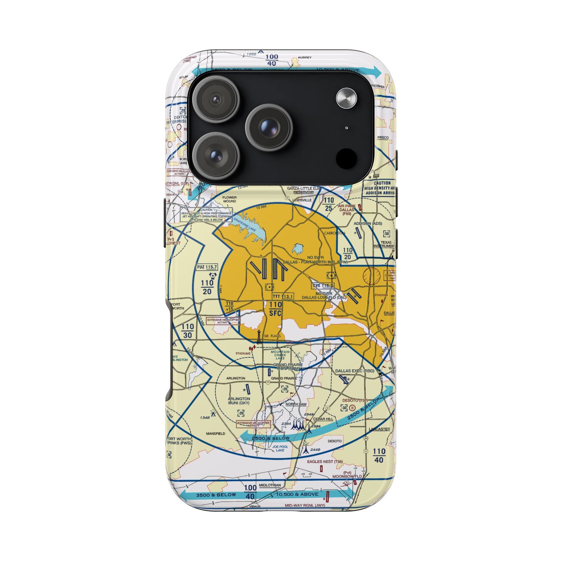 Dallas - Ft. Worth Flyway Chart tough phone cases