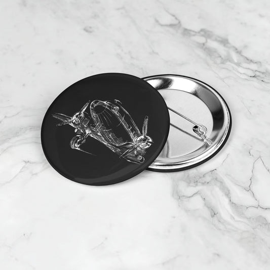 Aero 1 button pin (black)