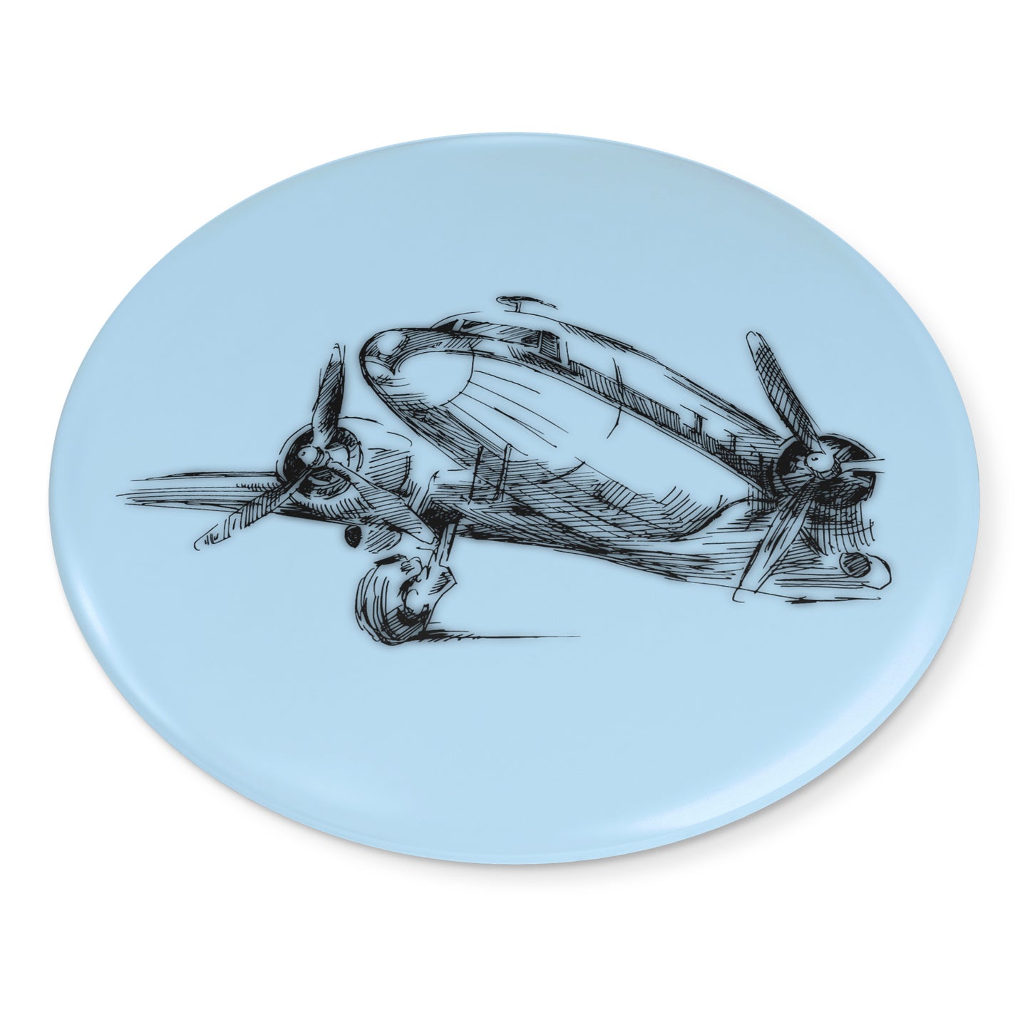 Aero 1 button pin (lt. blue)