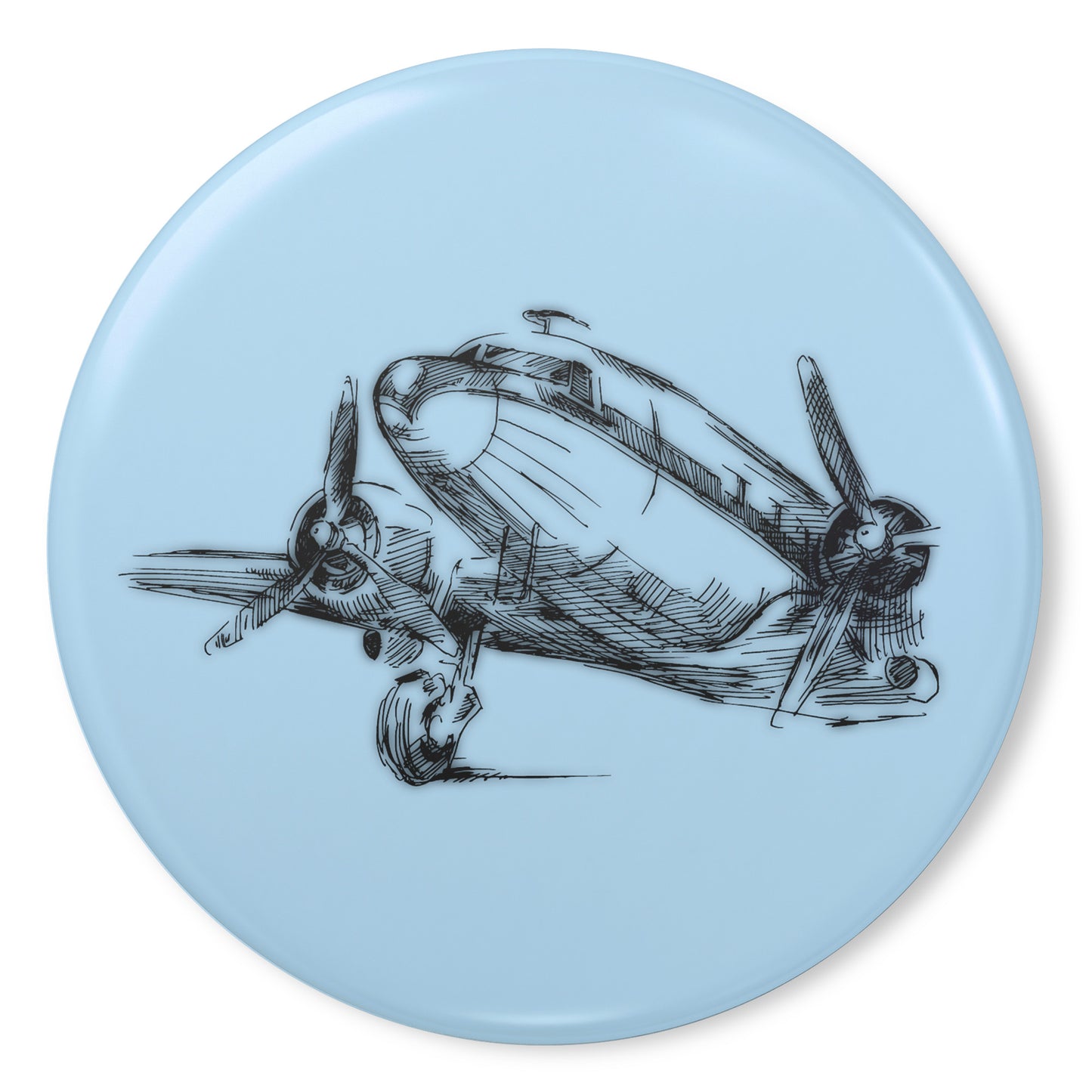 Aero 1 button pin (lt. blue)