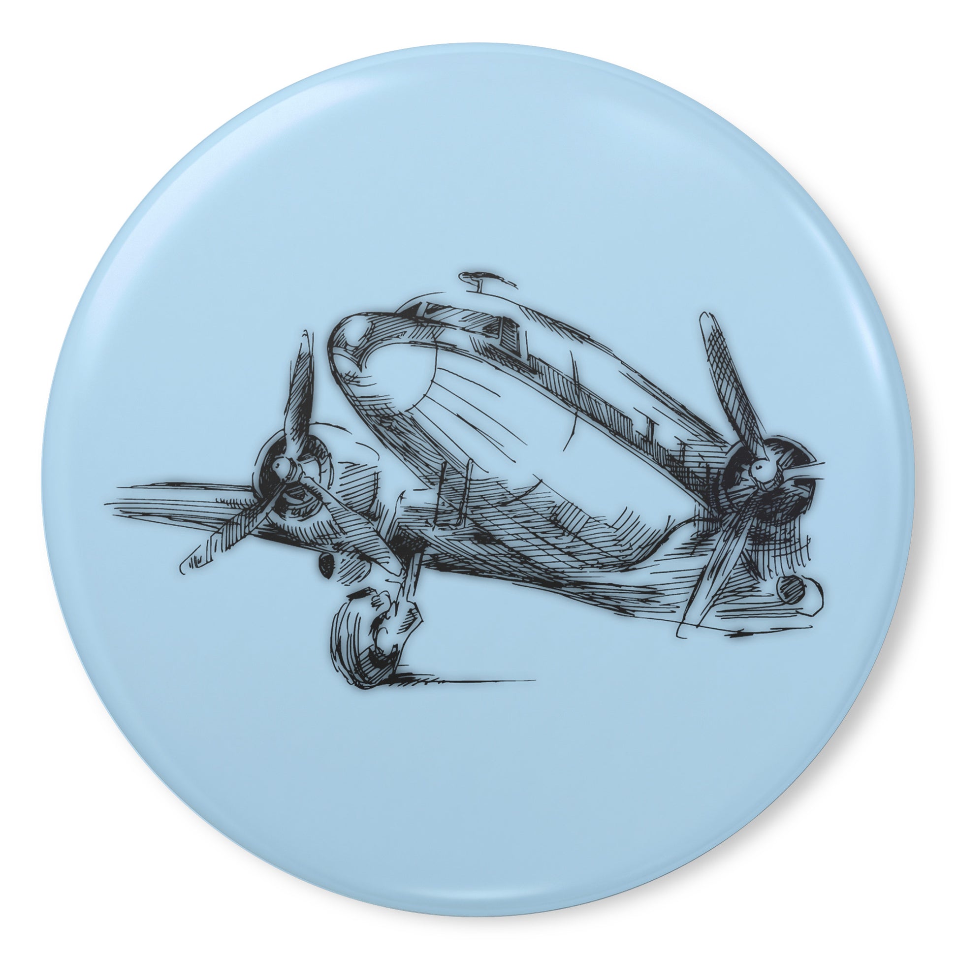 Aero 1 button pin (lt. blue)